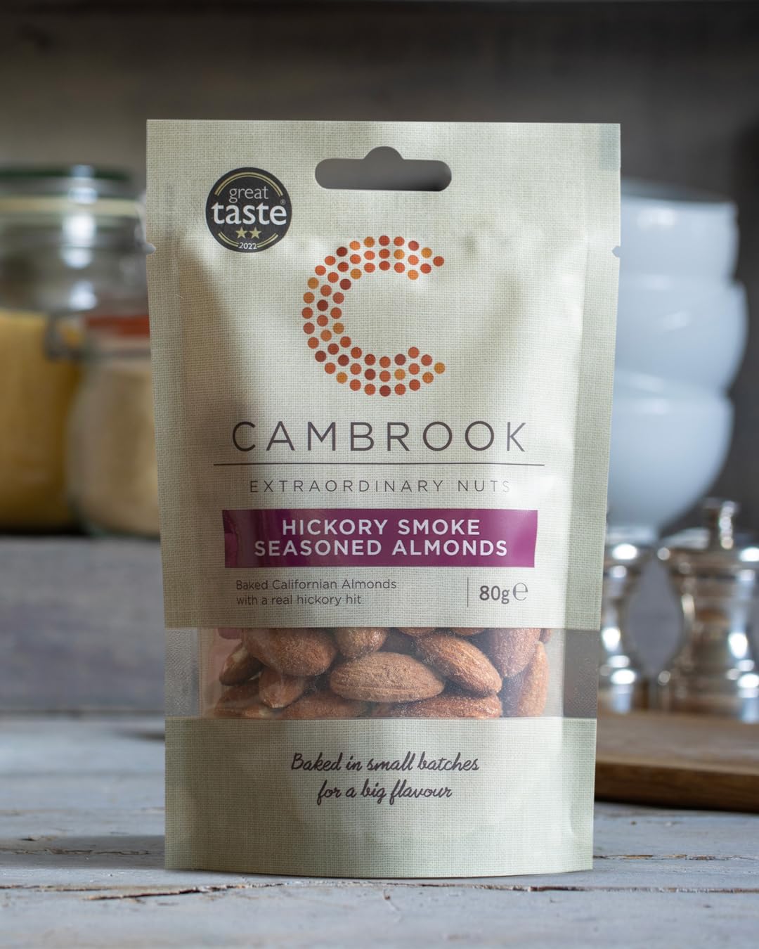 Cambrook Hickory Smoke Seasoned Almonds - Baked Not Fried | 80g Bag | Gluten Free 3