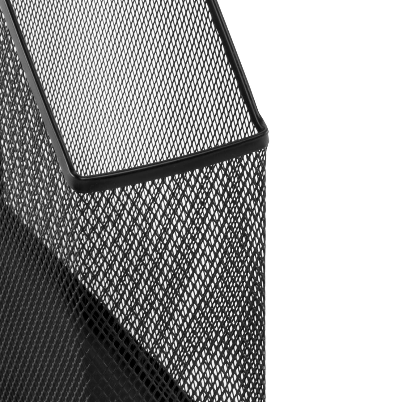 Osco Black Wiremesh Magazine Rack - Durable Steel Mesh Storage | Stackable | H320 x W75 x D250 mm 5