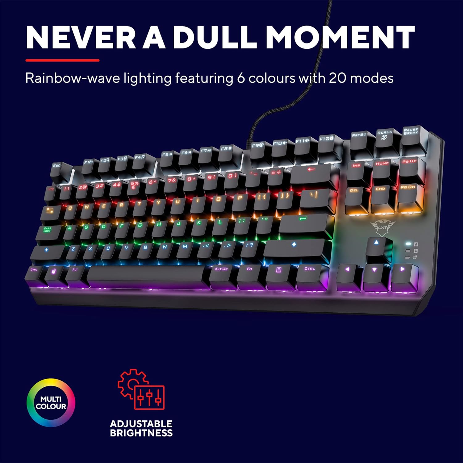 Trust Gaming GXT 834 Callaz TKL Mechanical Gaming Keyboard with UK Layout, Compa 7