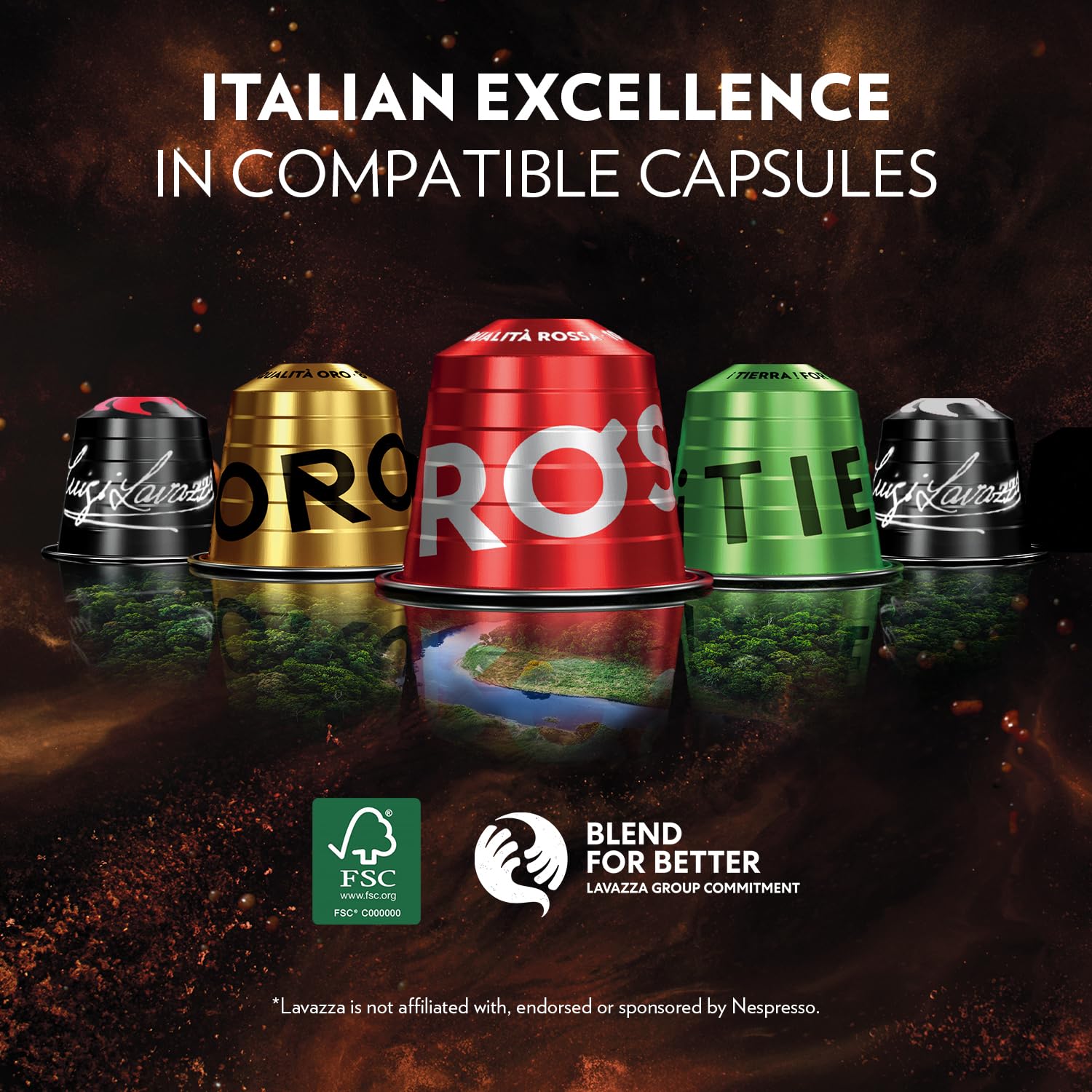 Lavazza Qualità Oro Coffee Capsules - 100% Arabica, Intensity 8/13 | 30 Count Aluminum Pods 3