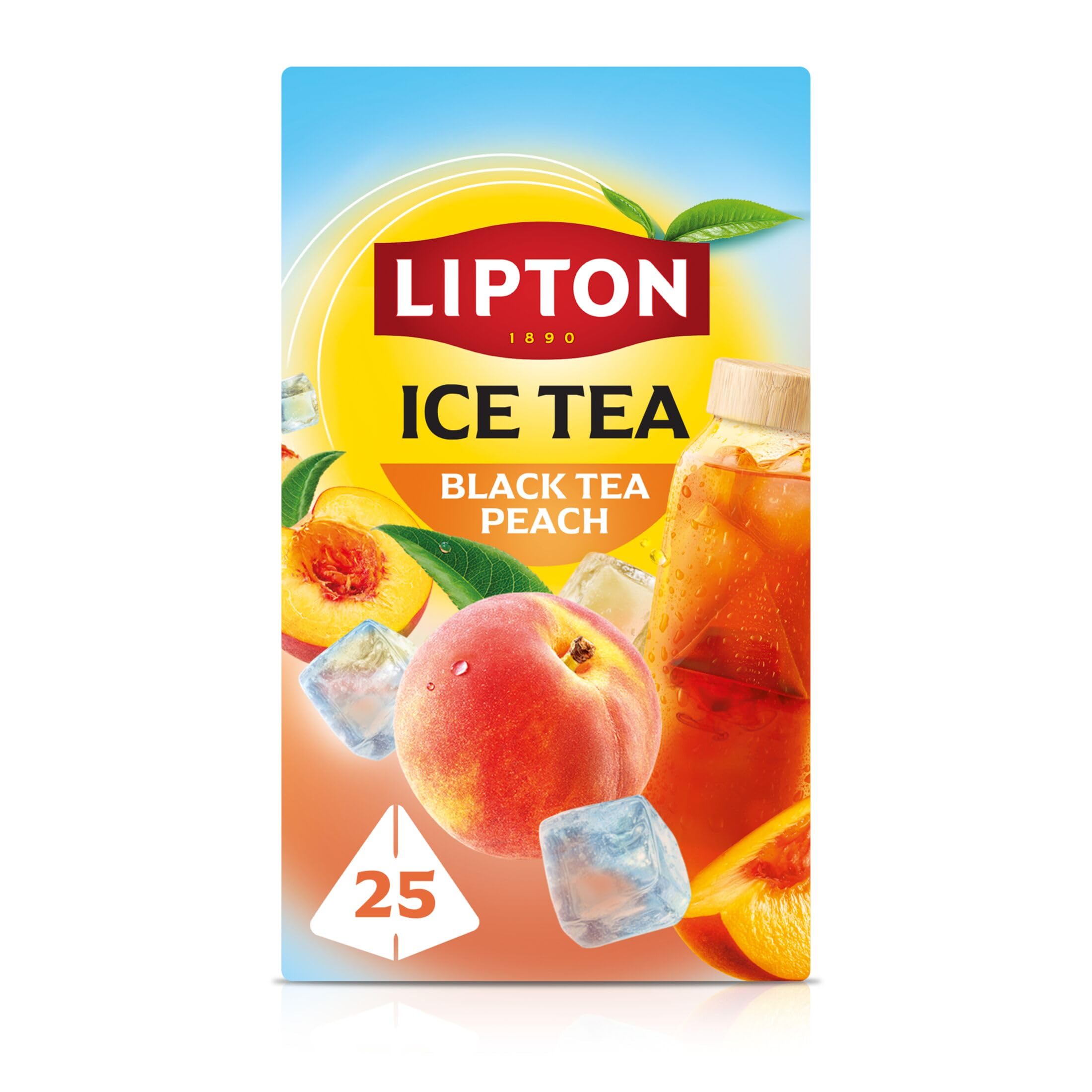 Lipton Ice Tea Black Tea Peach - Zero Calories, Zero Sugar | 25 Count Teabags