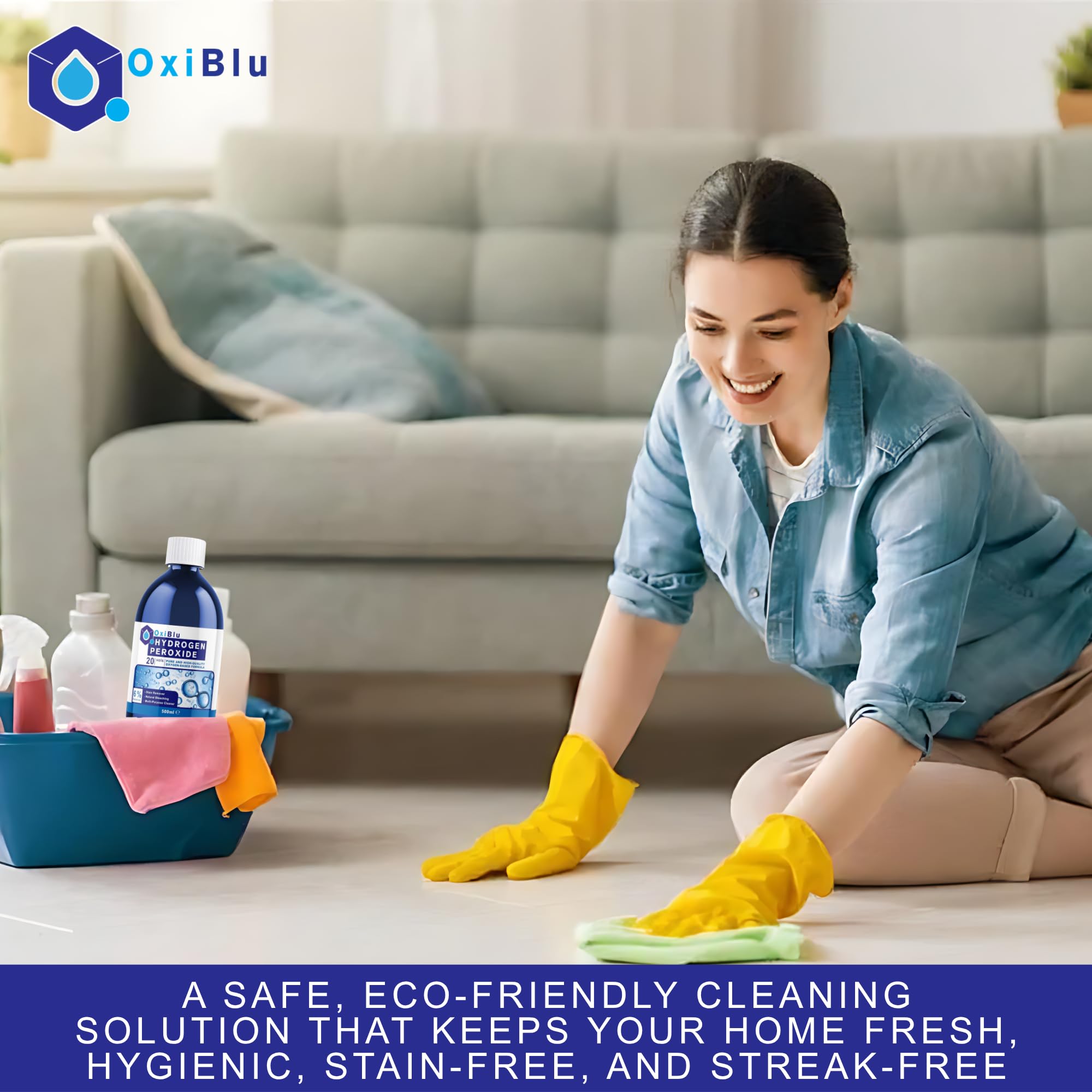 OxiBlu Hydrogen Peroxide 6% All-Purpose Cleaner - 500ml Liquid, Unscented 4