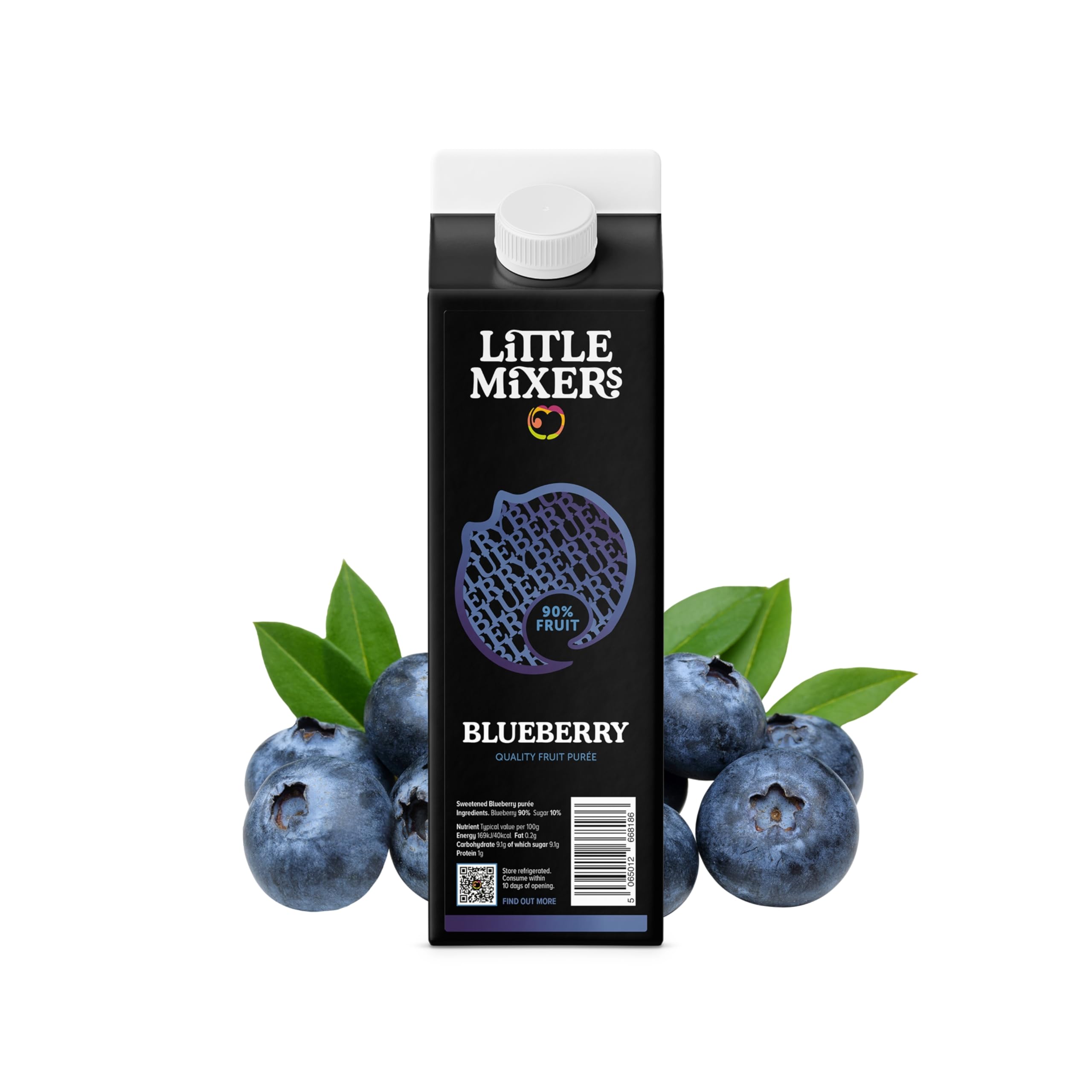 LITTLE MIXERS Blueberry Purée - Real Fruit Cocktail Mixer | 1kg Carton