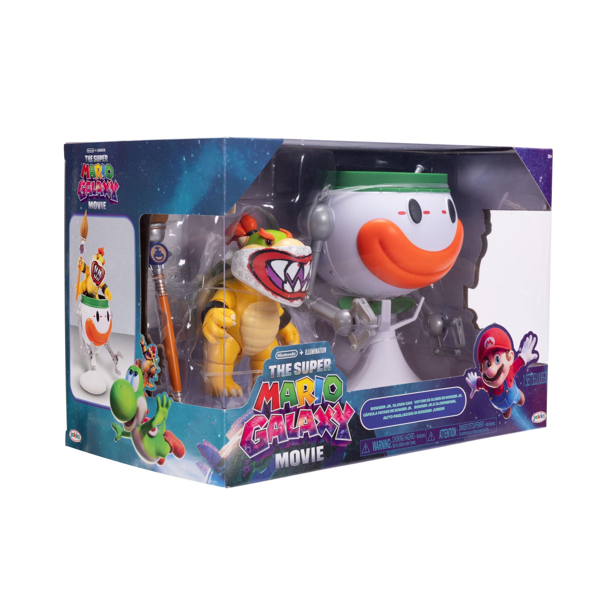 THE SUPER MARIO BROS. MOVIE Bowser Jr. Action Feature Figure with Clown Car | 5" Articulated | Ages 3+ 4