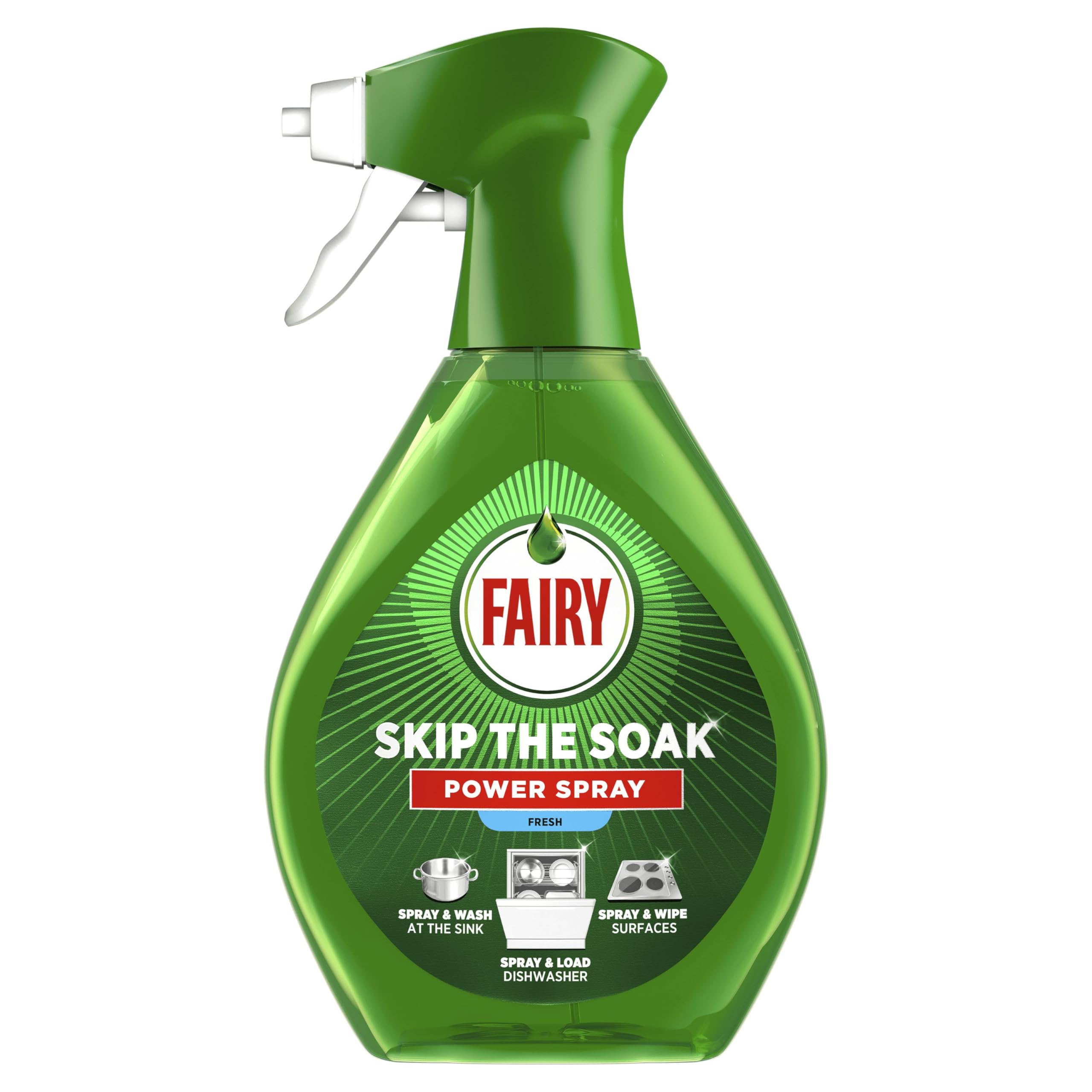Fairy Skip the Soak Power Spray Pre-Treatment for Dishes, Fresh Scent, 650ml