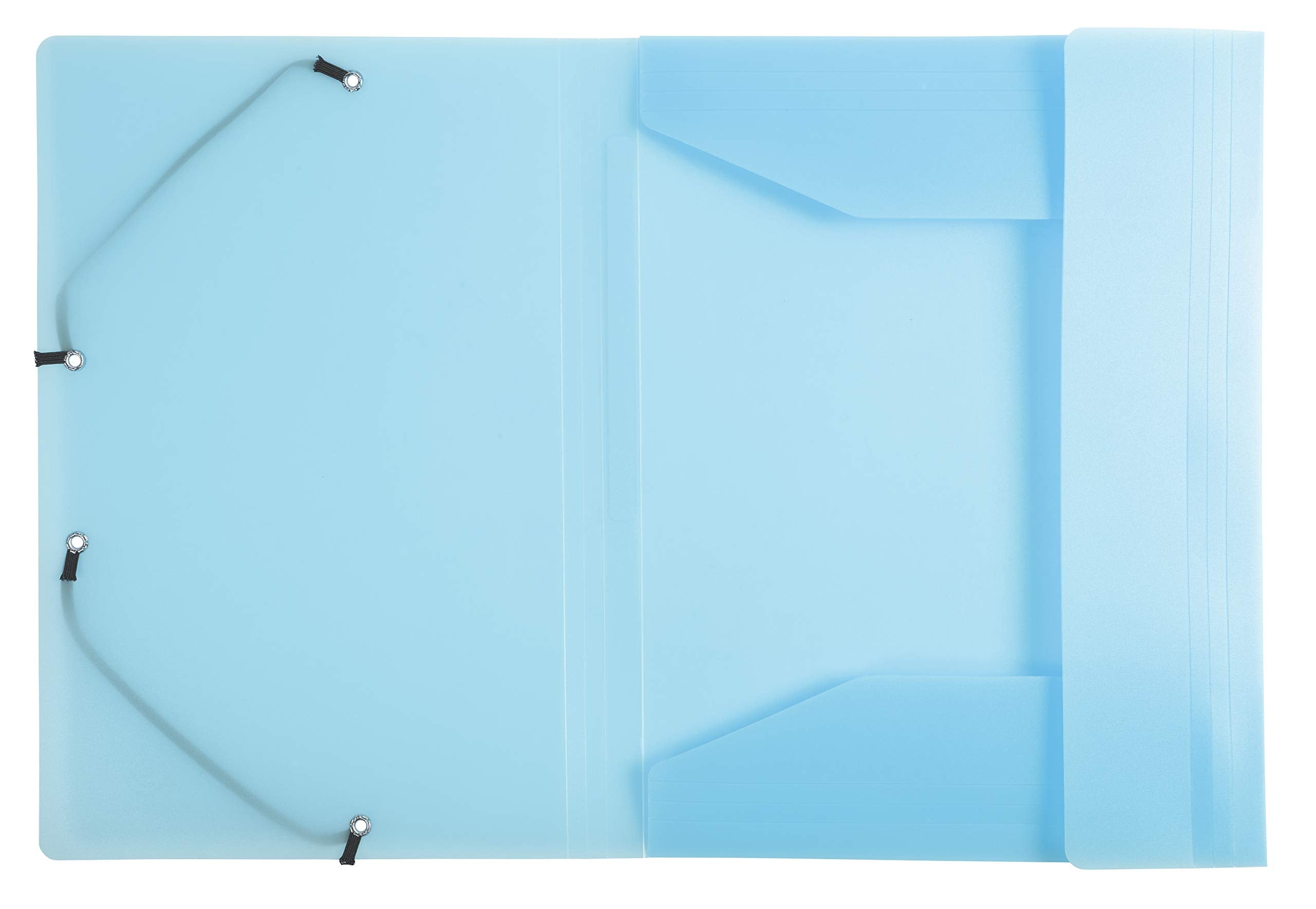 Exacompta Chromaline 55170E Elasticated 3-Flap File Folders | A4, 250 Sheets, Pack of 5 Pastel Colours 7