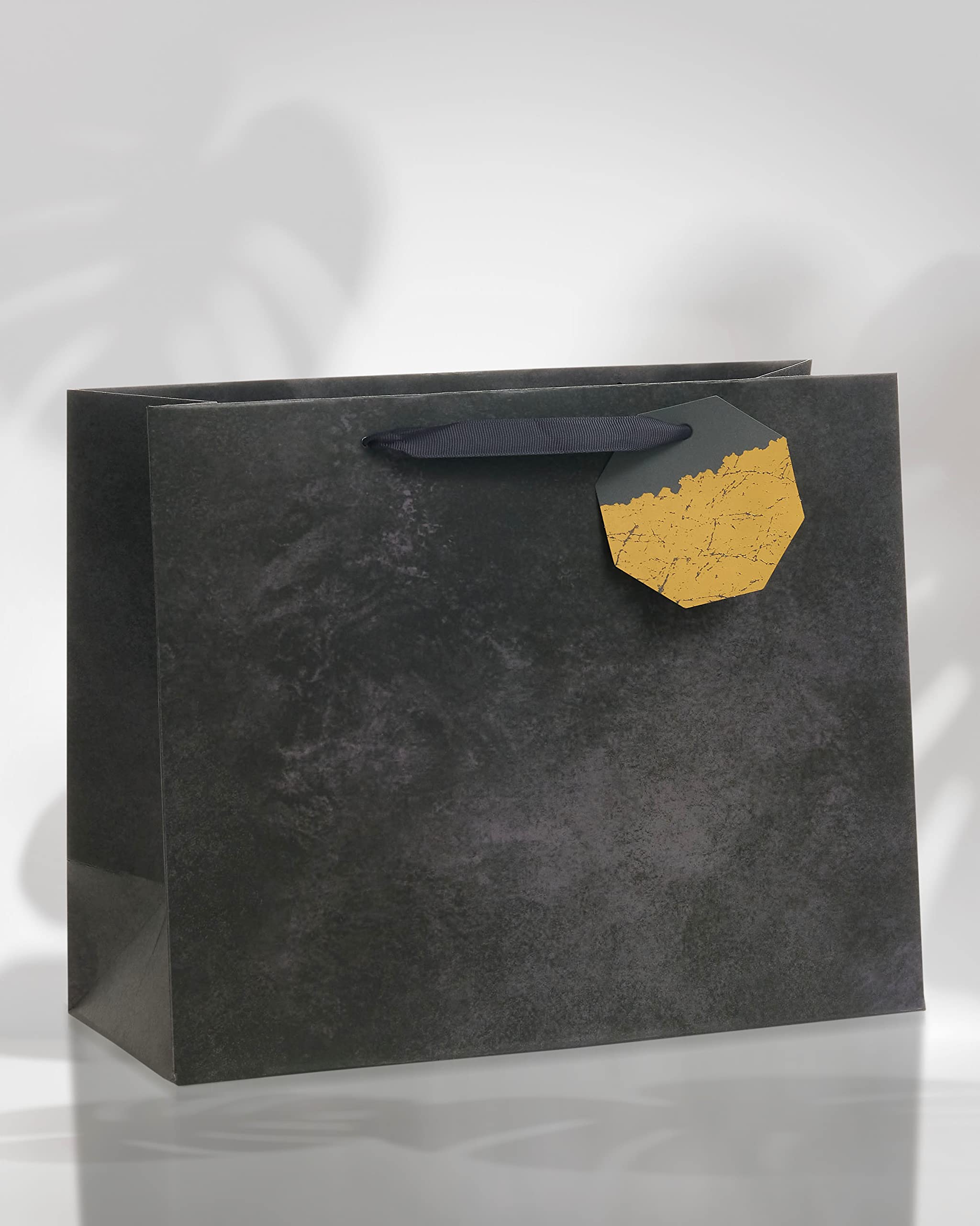 UK Greetings Large Gift Bag for Him/Her/Friend - For Birthdays, Valentine's Day & Other Events - Black Design 5