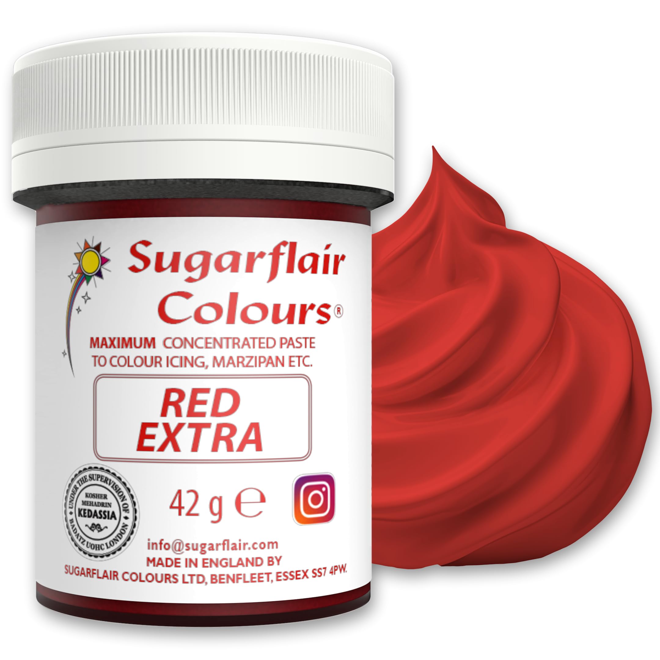 Sugarflair Rot, extra hochkonzentrierte Lebensmittelfarbpaste, 42 g 9