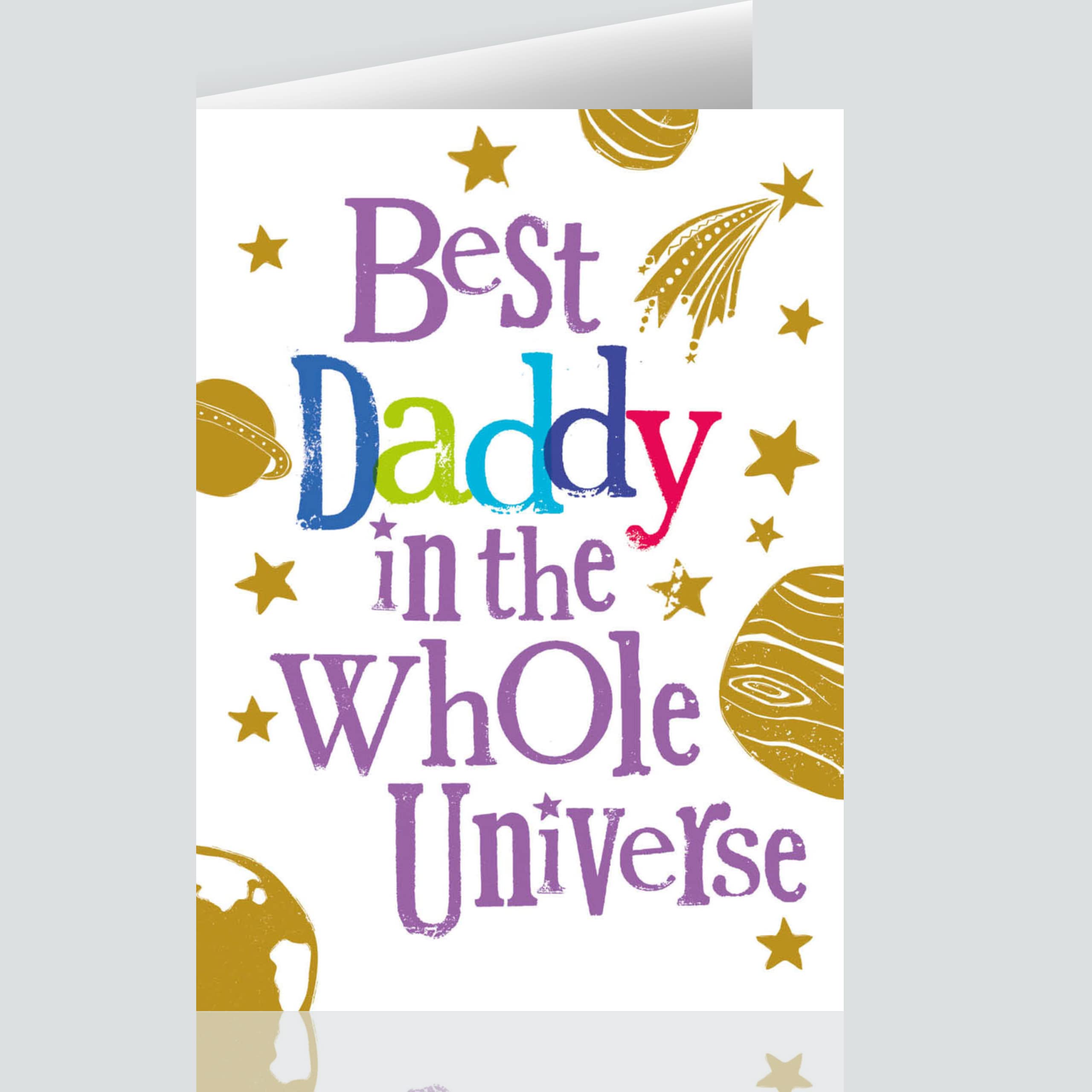 Danilo Promotions LTD Best Daddy In The Universe Greeting Card | 172mm x 124mm | FSC Certified 4
