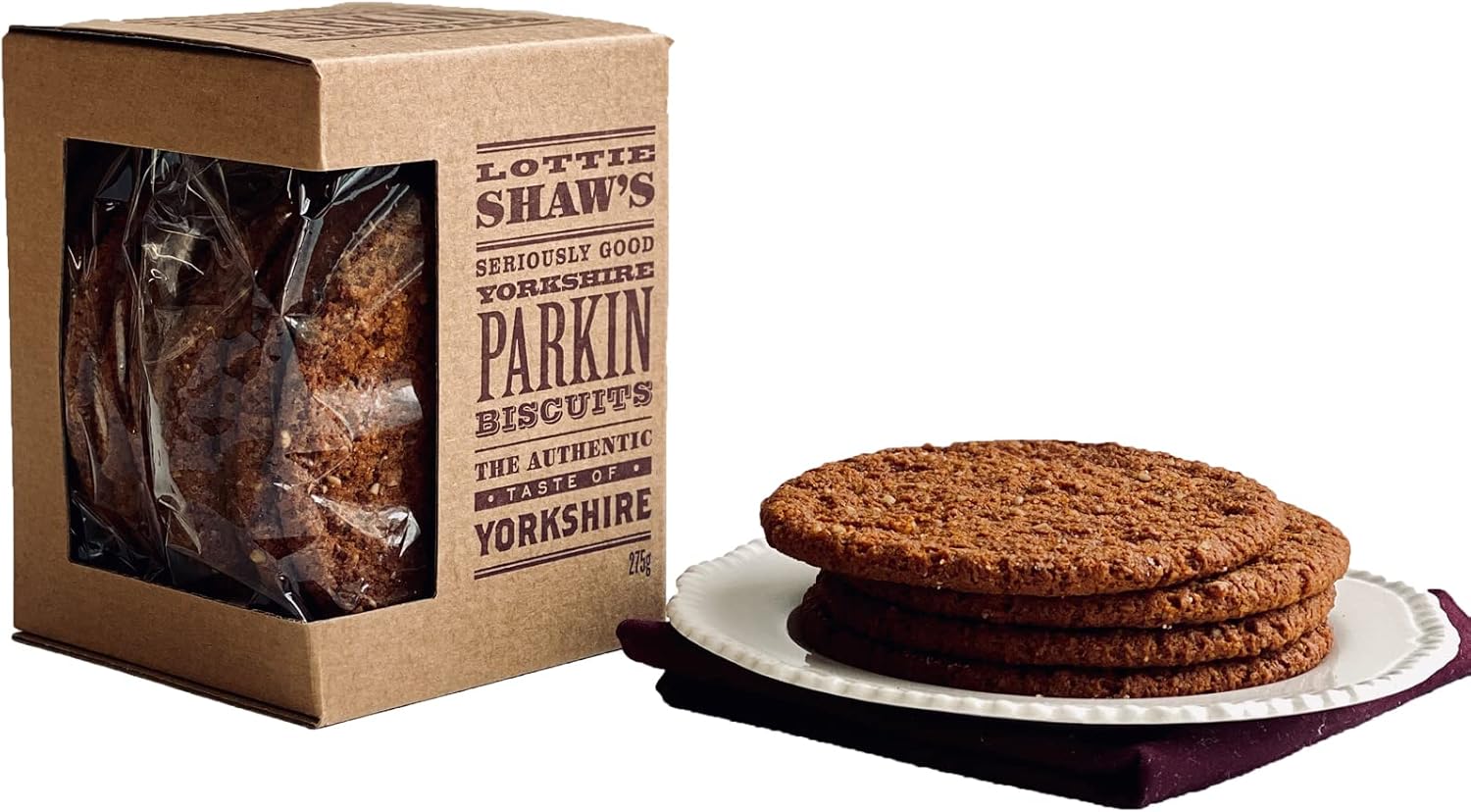 Lottie Shaws Yorkshire Parkin Keksschachtel, 275 g – Gewinner des Great Taste Award