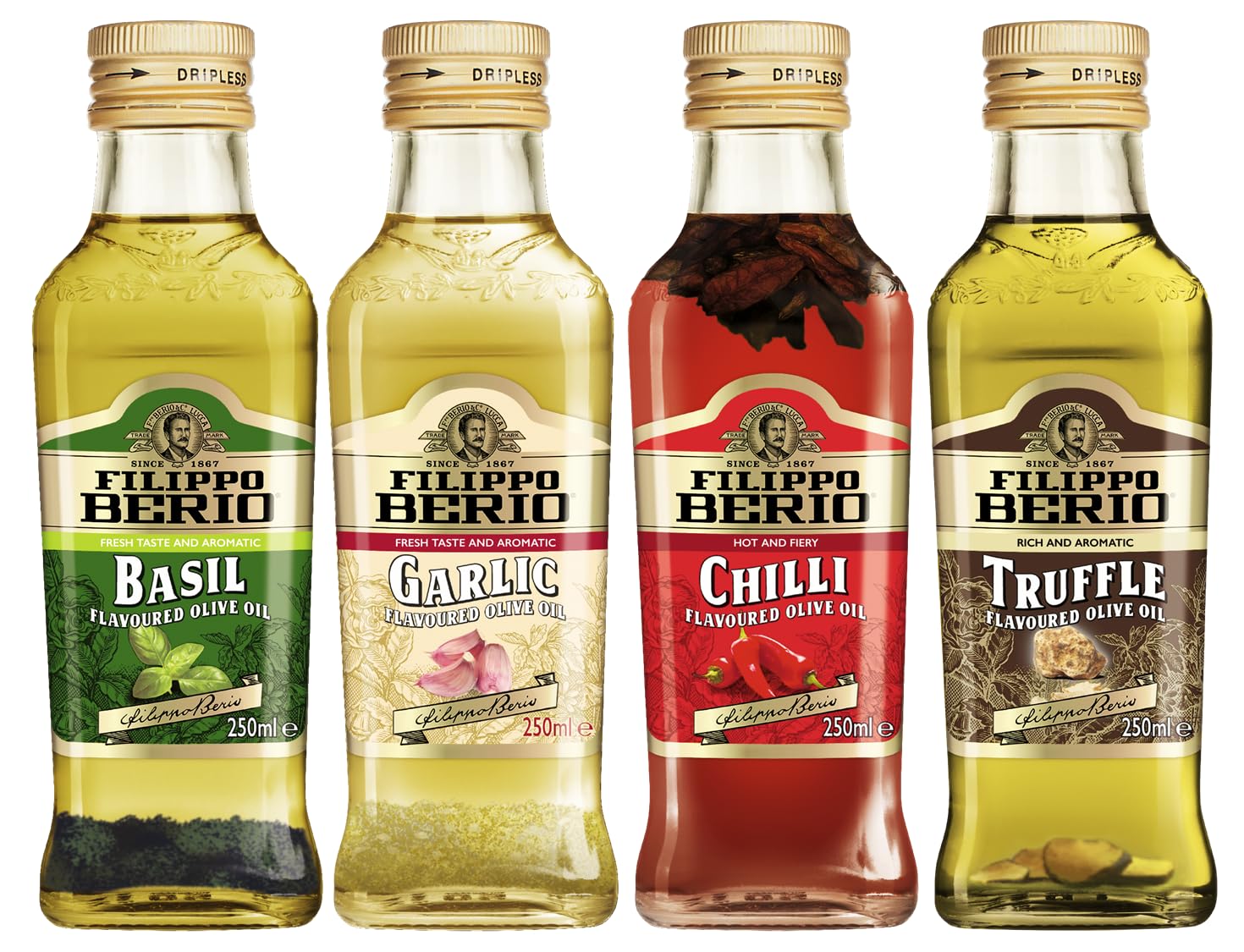Filippo Berio Olivenöl mit Knoblauchgeschmack 250 ml 6