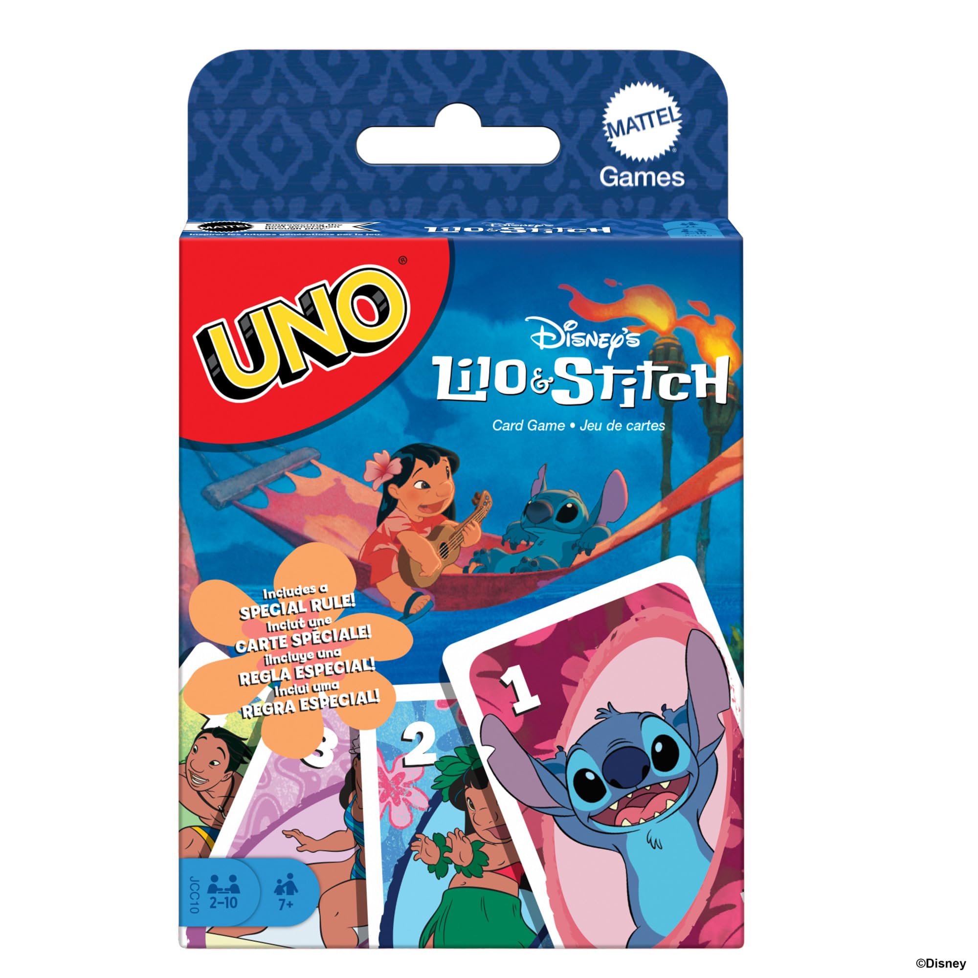 Mattel Games UNO Disney’s Lilo and Stitch Card Game | 2-10 Players | Ages 7+ | JCC10