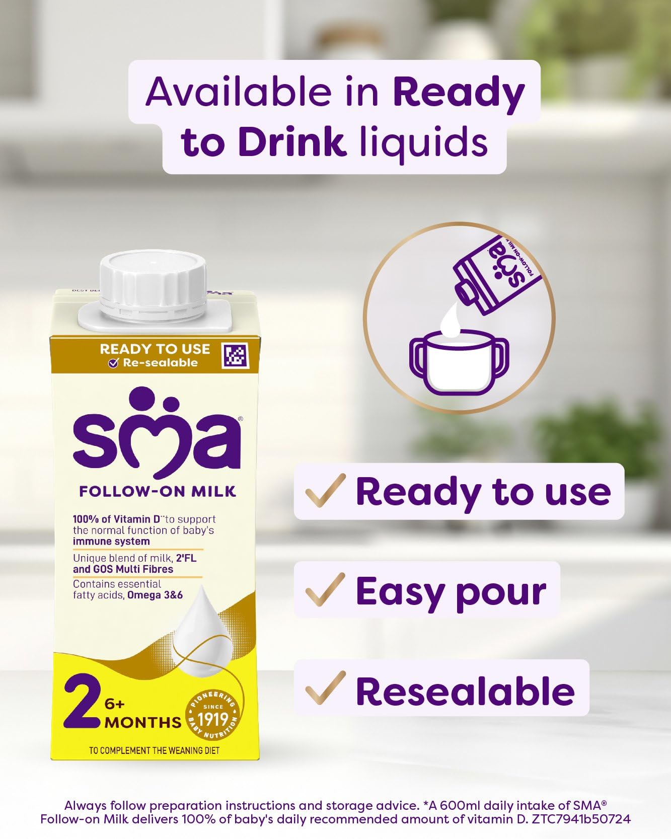 SMA Nutrition Follow-on Baby Milk Powder Formula for 6-12 Months | 800g Can 4