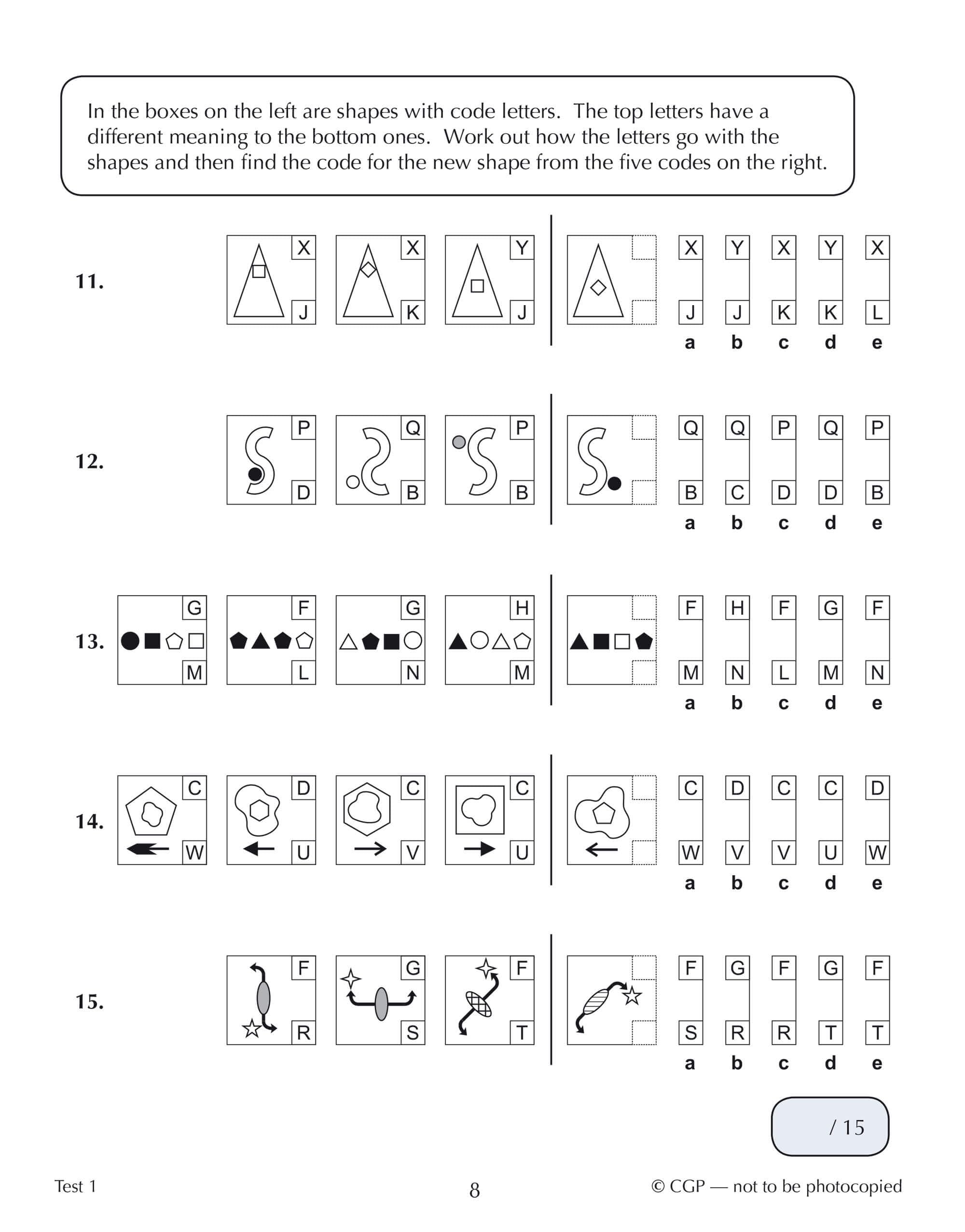 CGP 11+ GL 10-Minute Tests: Non-Verbal Reasoning | Ages 10-11 Book 1 | For 2026 Tests 4