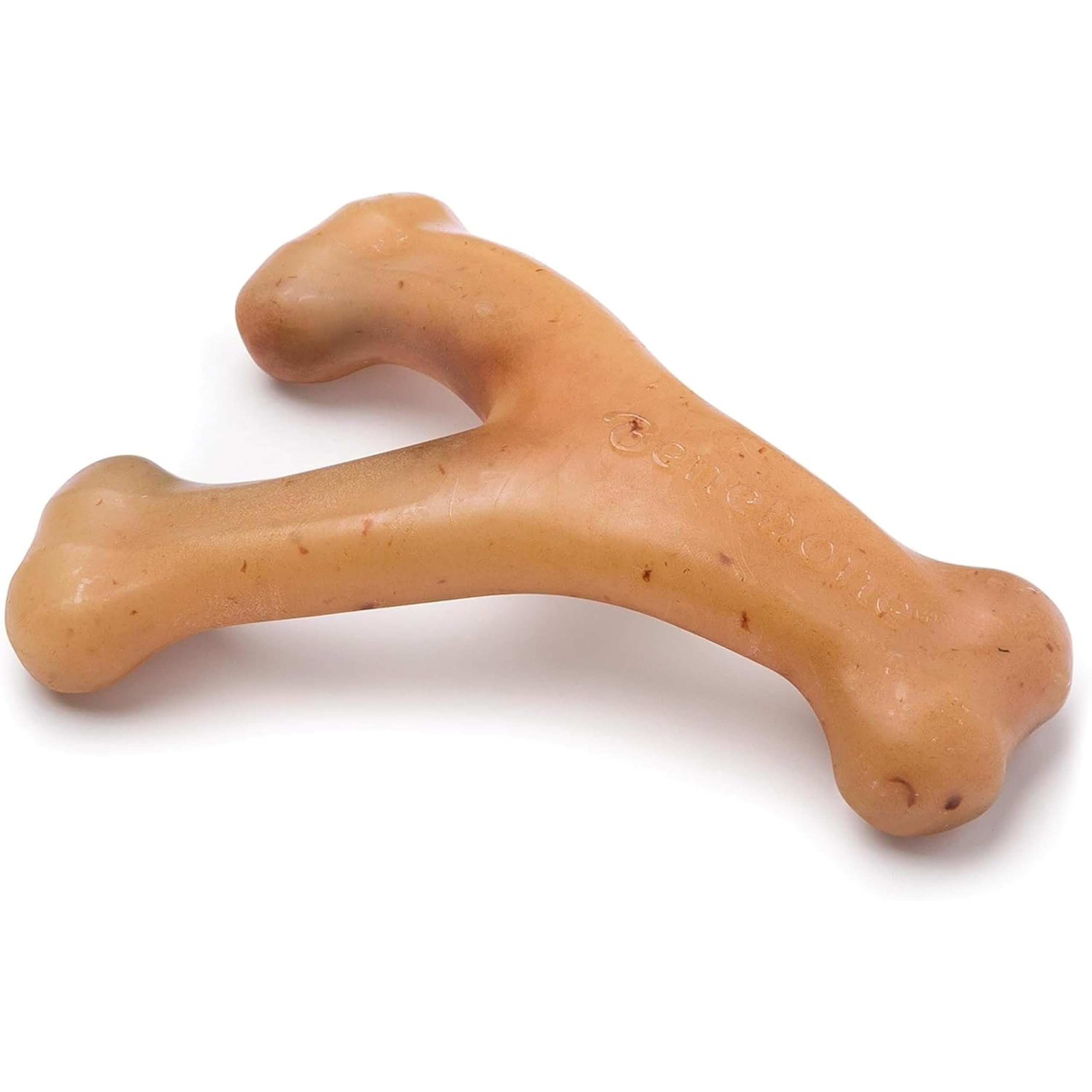 Benebone Indestructible Wishbone Dog Chew Toy - Real Chicken Flavor | Small Dogs | Heavy Duty Nylon