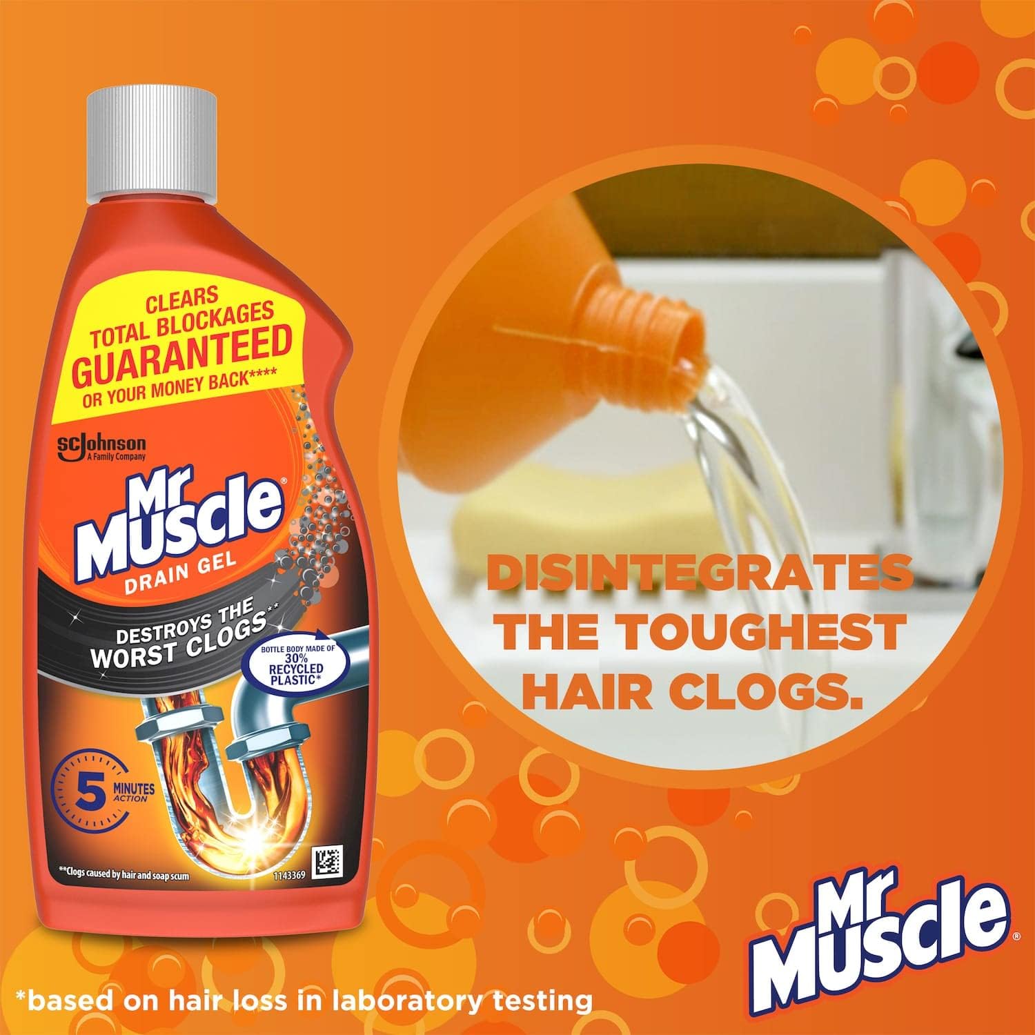 Mr Muscle - Power Gel Drain Unblocker 500ml 4