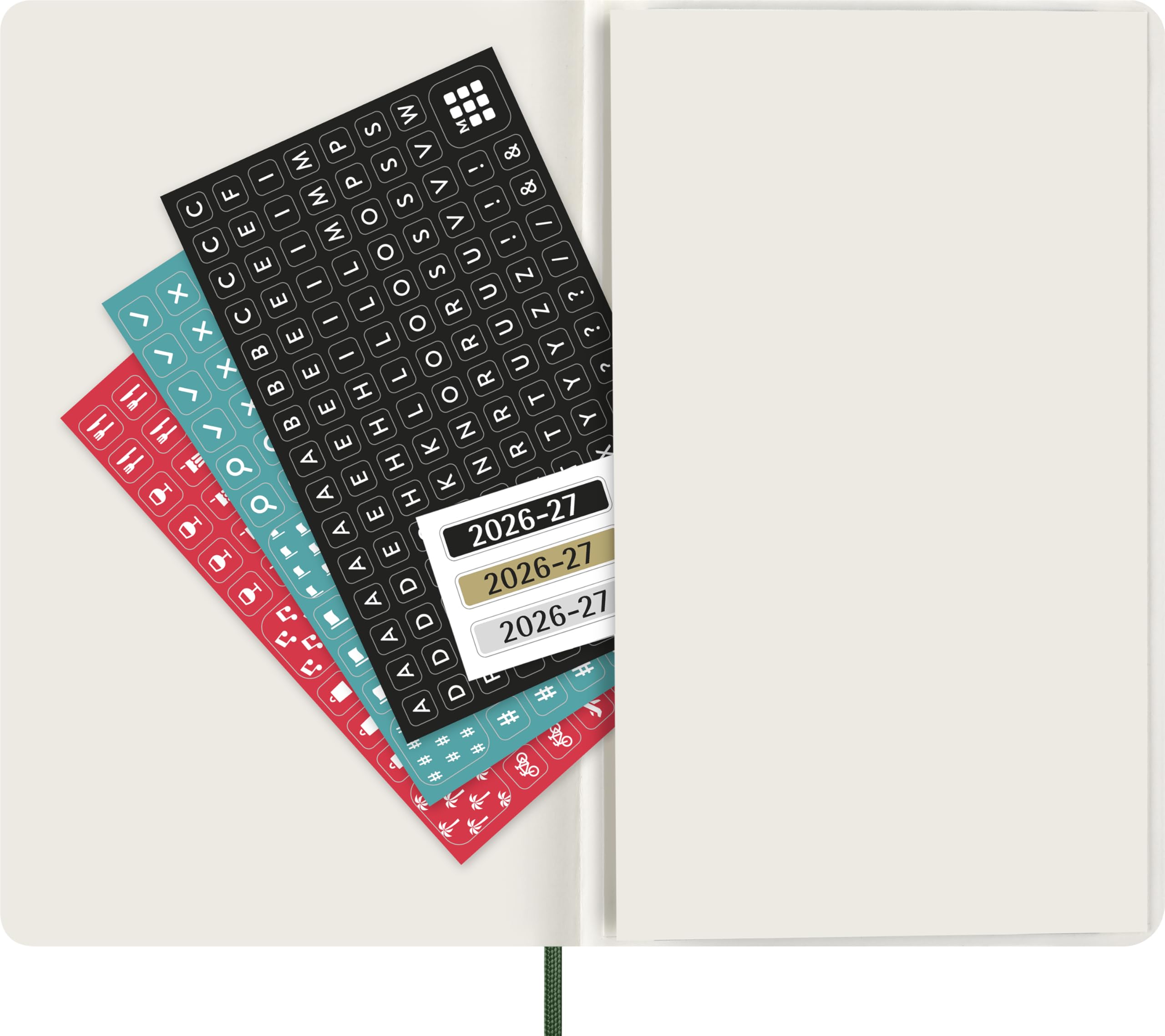 Moleskine Weekly Planner 2026-2027 18-Month Large (13x21) Myrtle Green Flexibound 6