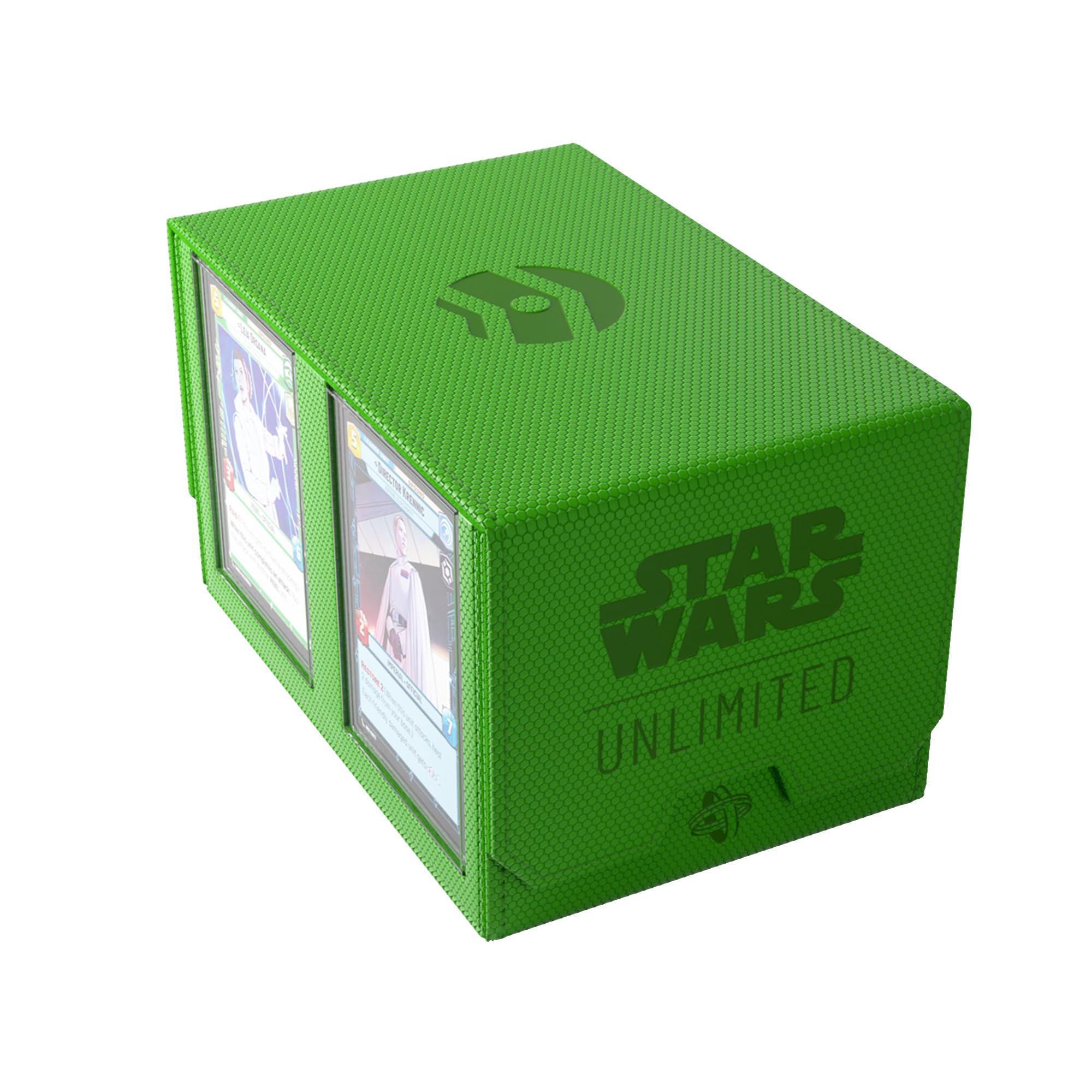 Gamegenic Star Wars Unlimited Double Deck Pod - Green | Holds 2 Double-Sleeved Decks | UV Protection