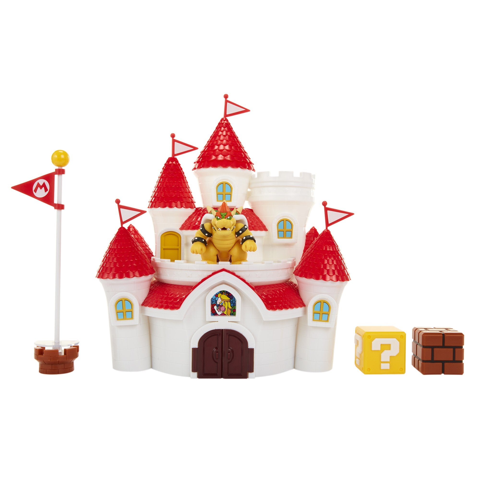 Nintendo Mushroom Kingdom Castle Playset by Jakks Pacific | Includes Exclusive 2.5' Bowser Figure | Ages 3+
