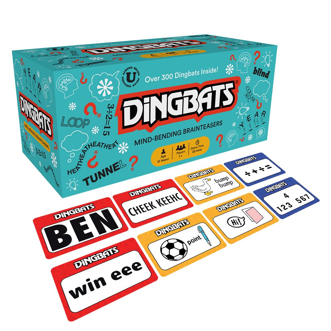 Gibsons Dingbats Word Game - 308 Puzzles | Ages 10+ | 1+ Players | 25 Min Duration