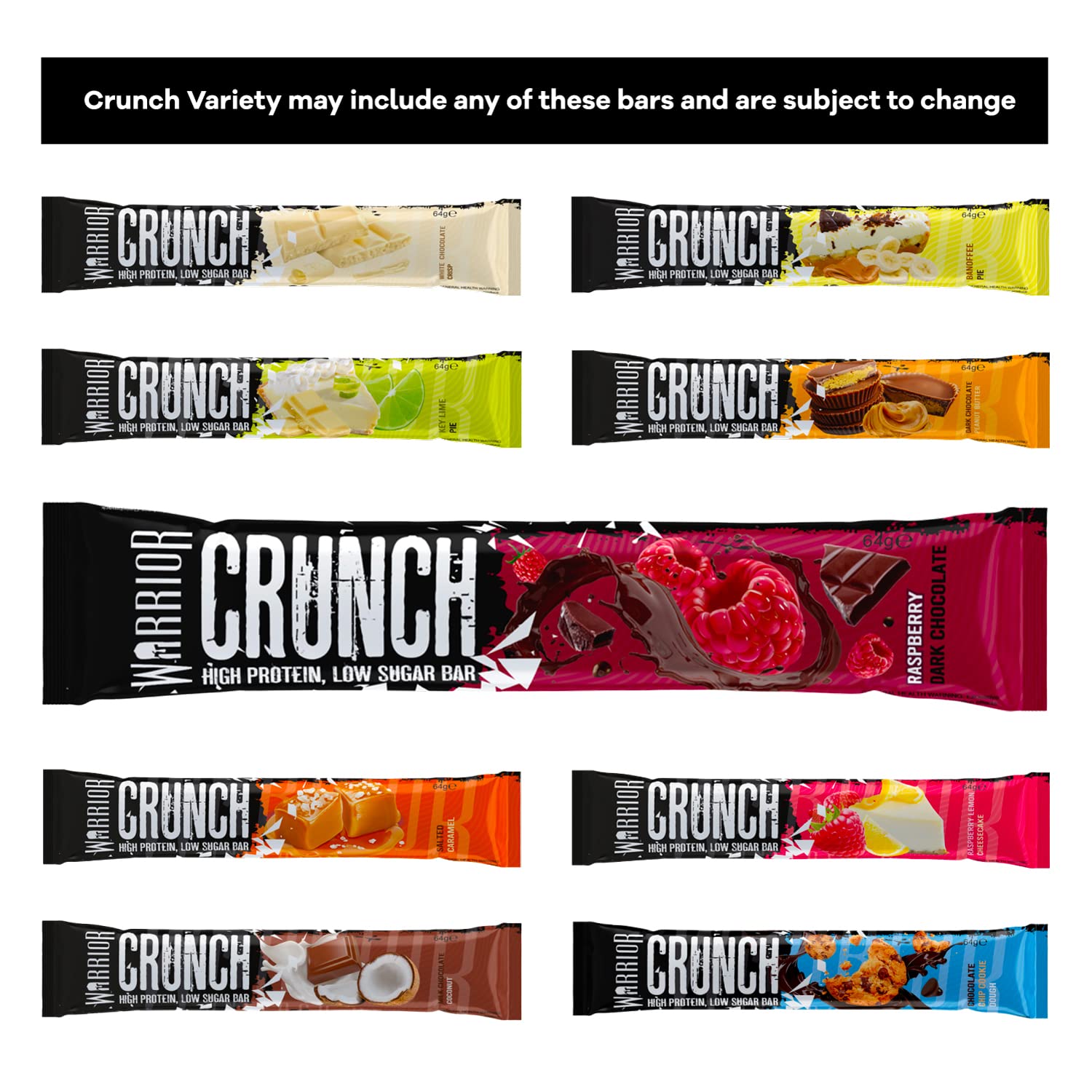 Warrior Crunch – Proteinriegel mit hohem Proteingehalt – 20 g Protein, wenig Kohlenhydrate, wenig Zucker – 12er-Pack 3