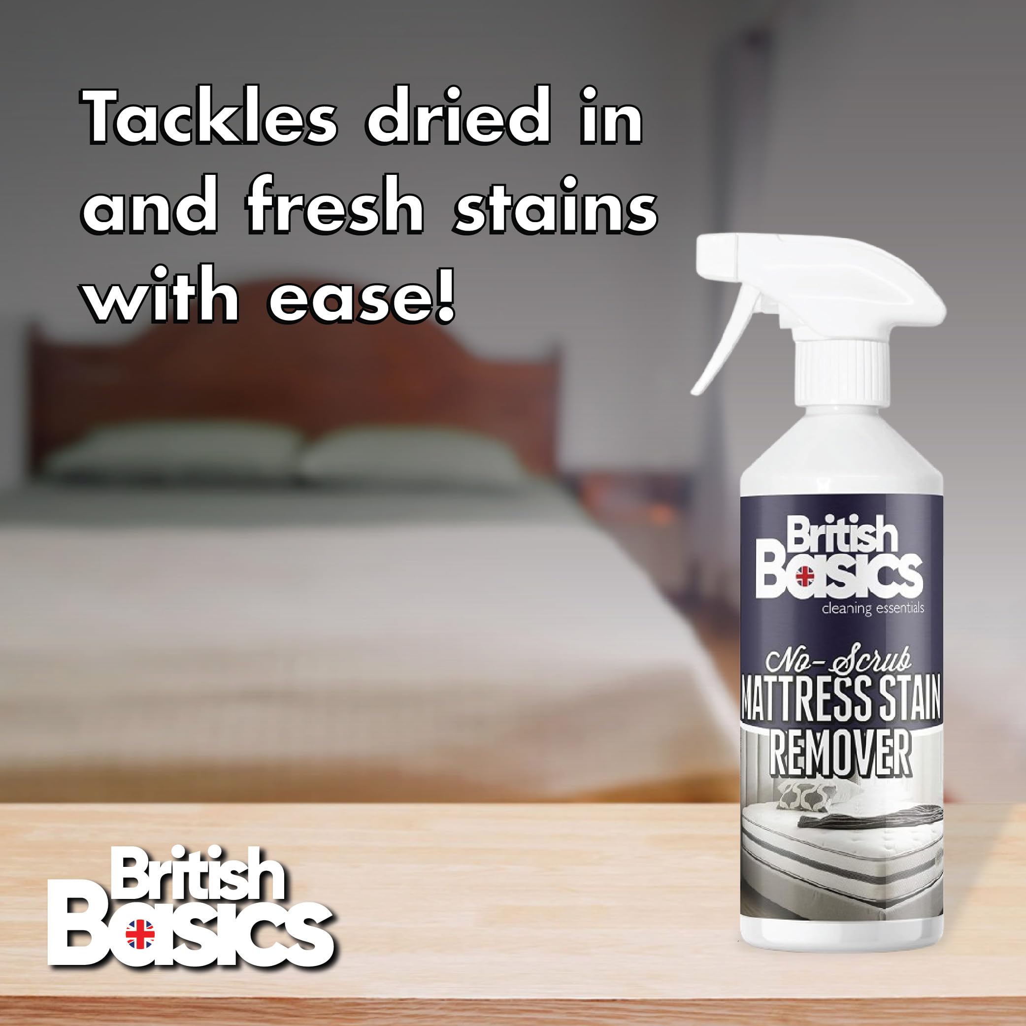 BritishBasics Mattress Stain Remover - Professional Strength Organic Stain Removal | 500 ml