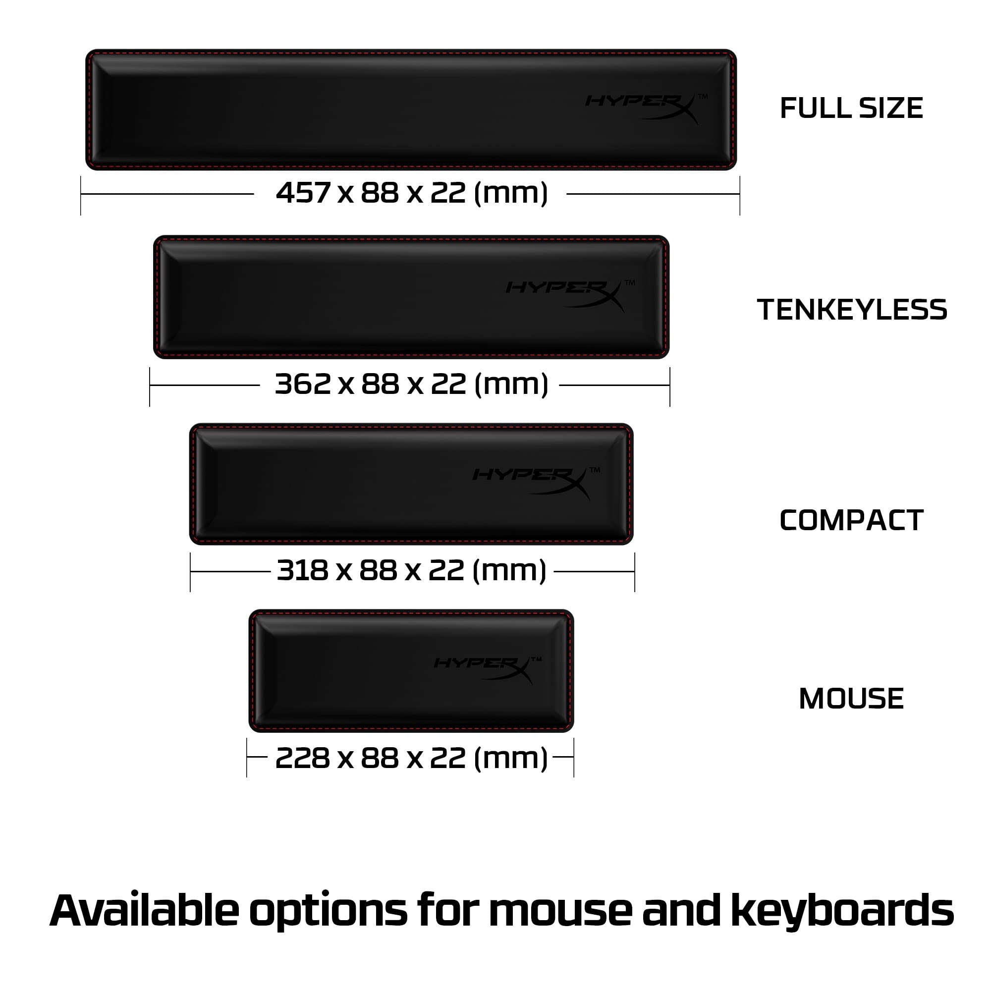 HyperX 4Z7X2AA Wrist Rest for Mice - Cooling Gel Memory Foam | Anti-Slip Grip | Black 6