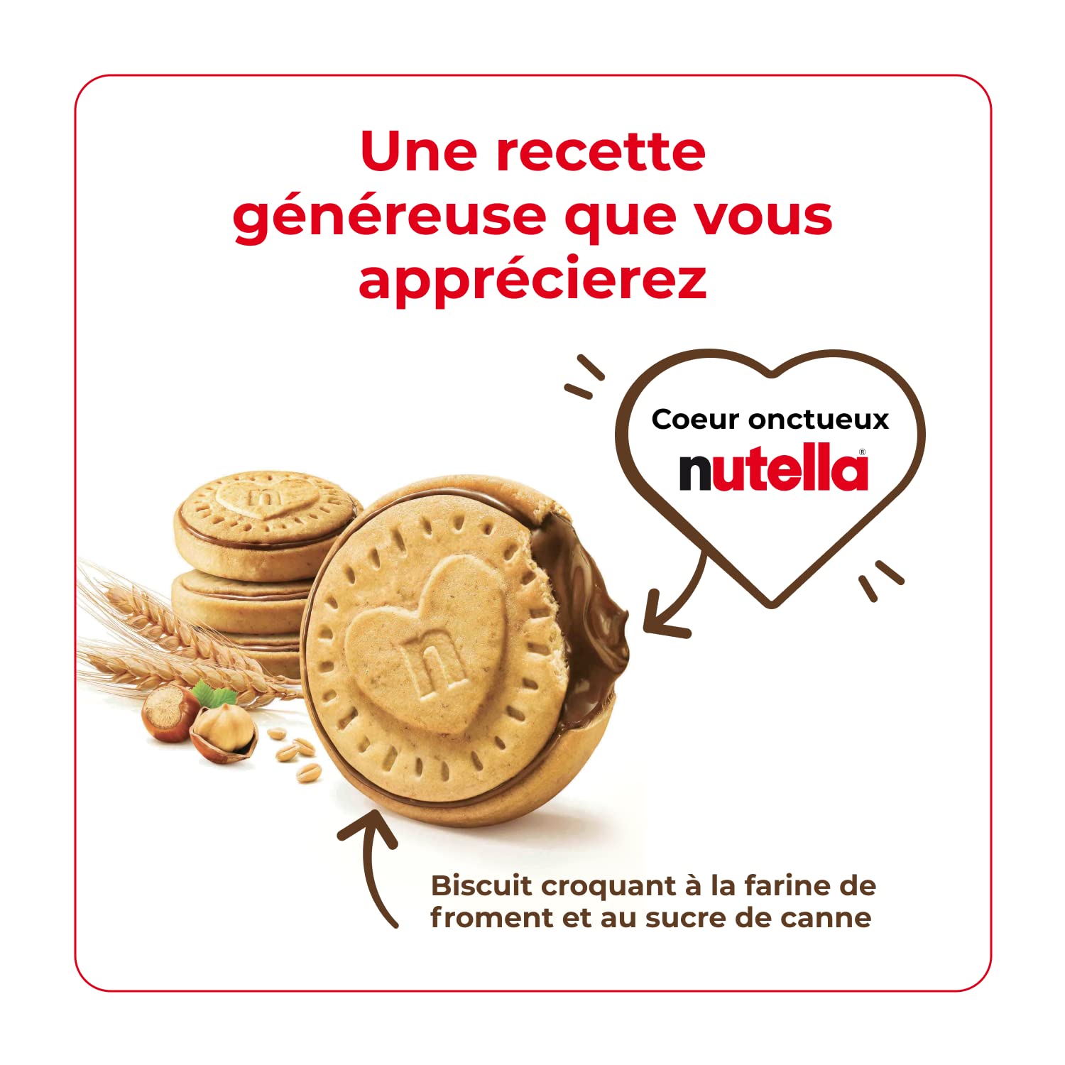 Nutella Chocolate Biscuits, Crunchy Golden Biscuit Snack with Hazelnut Cocoa Filling, 3x28 Packs 5