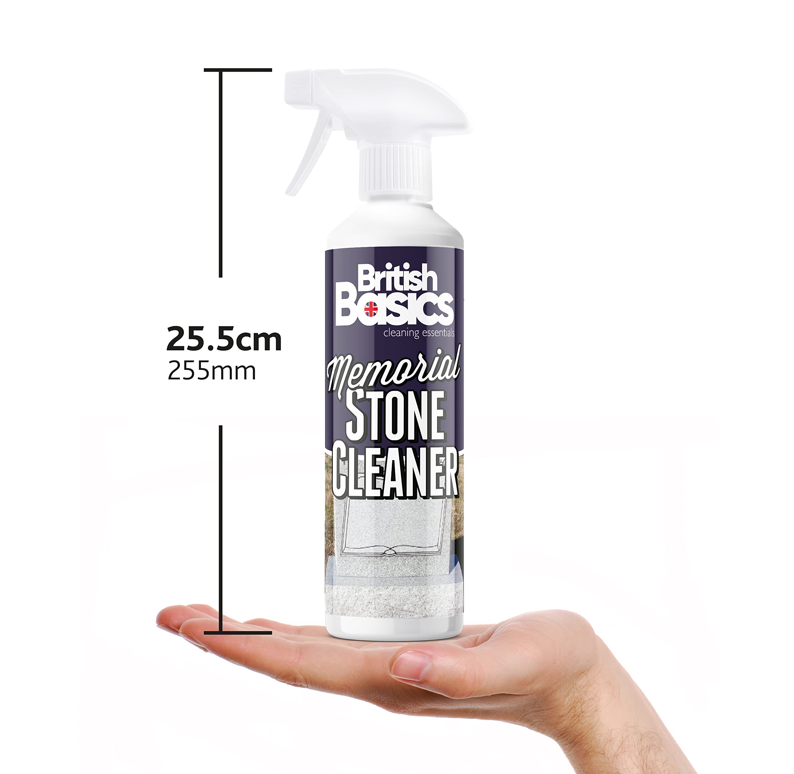 BritishBasics Memorial Headstone Cleaner - Fast Acting Stone Cleaner for Granite, Marble, Bluestone | 500ml 2