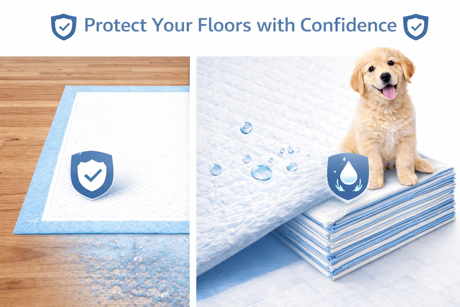 1ABOVE Heavy Duty Super Absorbent Training Pads | 60X45CM, 50 Count, Blue 5