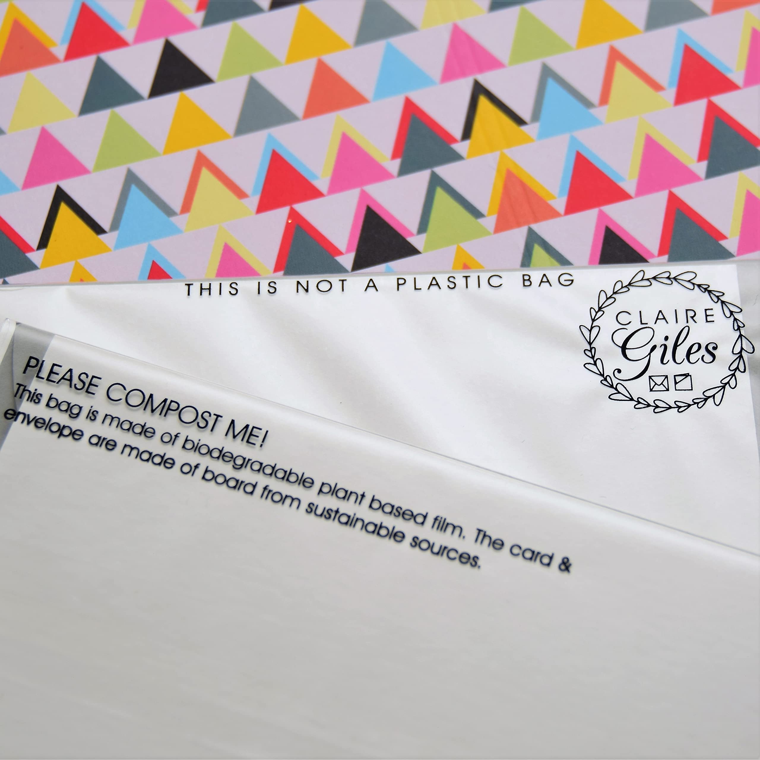 Claire Giles Greeting Cards - Happy First Wedding Anniversary Card | 150x150mm | Heavy 350gsm Card 3