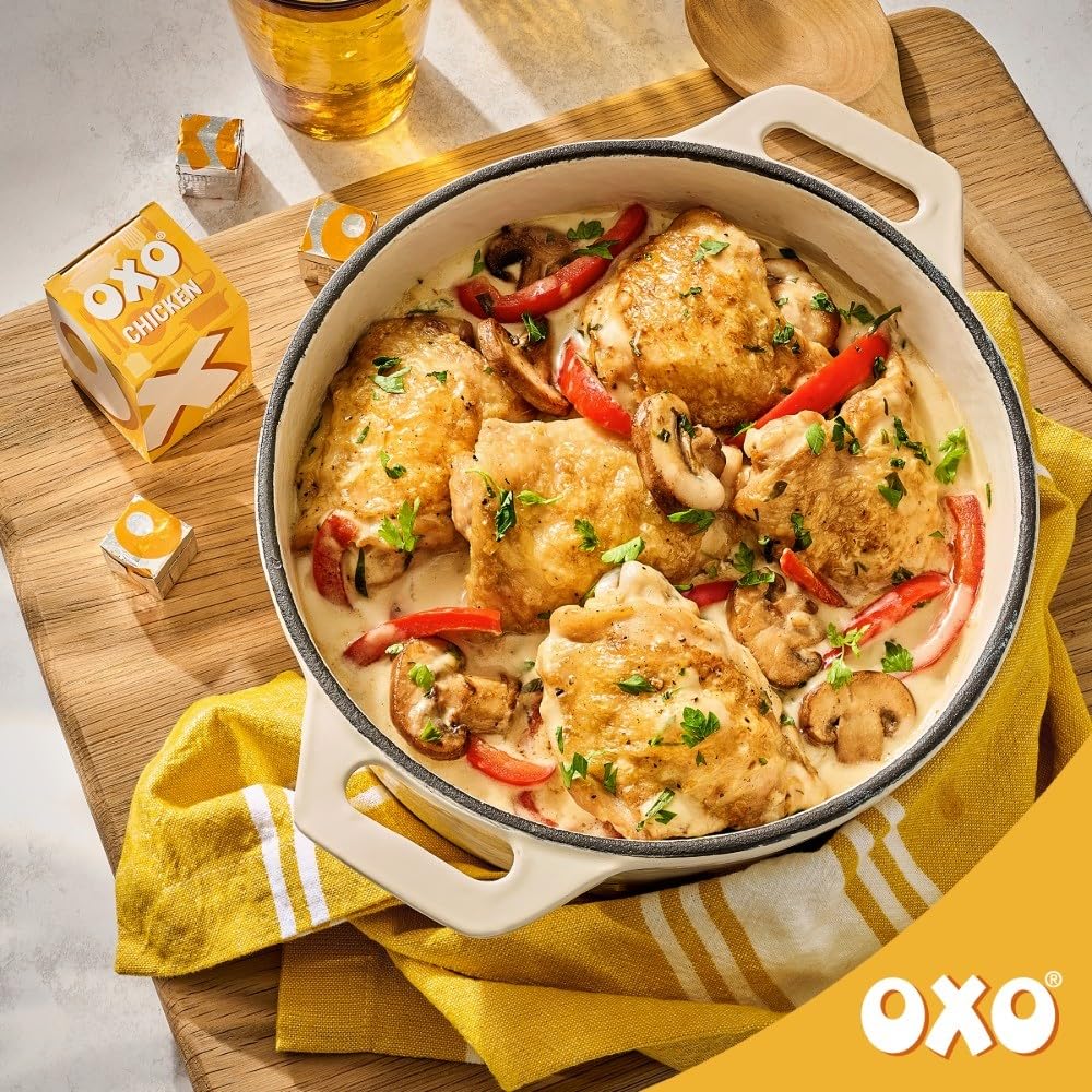 OXO Chicken Stock Cubes - 60 Count Family Size Pack | Savoury & Tasty | No Artificial Preservatives 4
