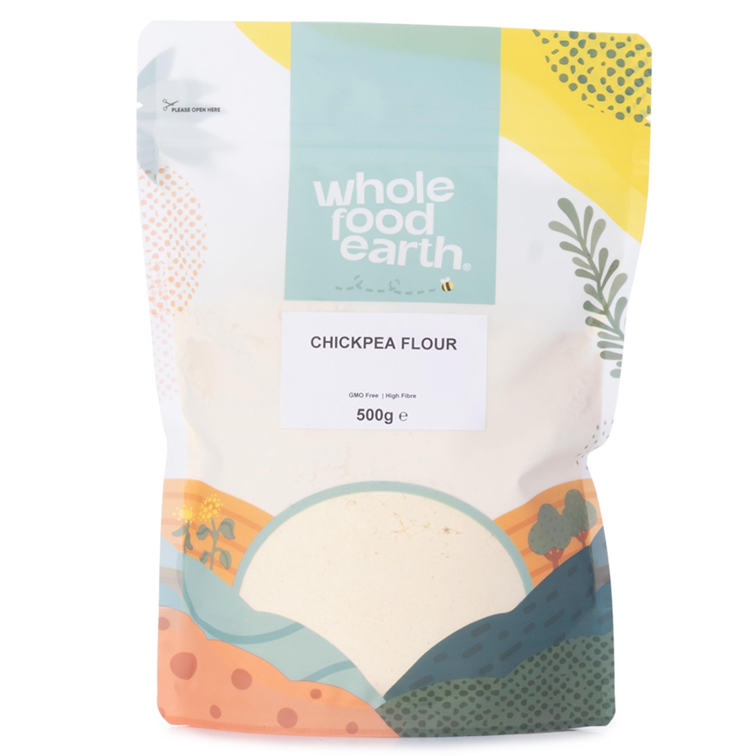 Wholefood Earth Chick Pea Flour - 500g | GMO Free | High Fibre
