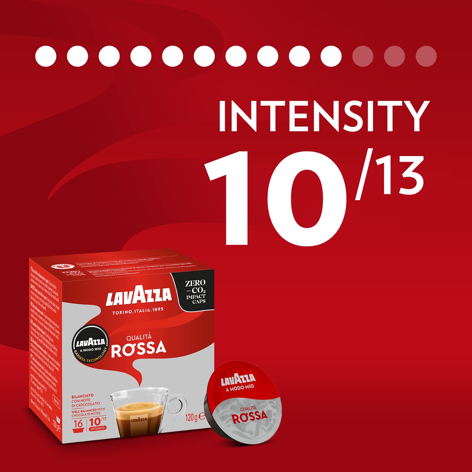 Lavazza A Modo Mio Qualita Rossa Coffee Capsules - 36 Count, Chocolate & Dried Fruit Notes, Medium Roast 2