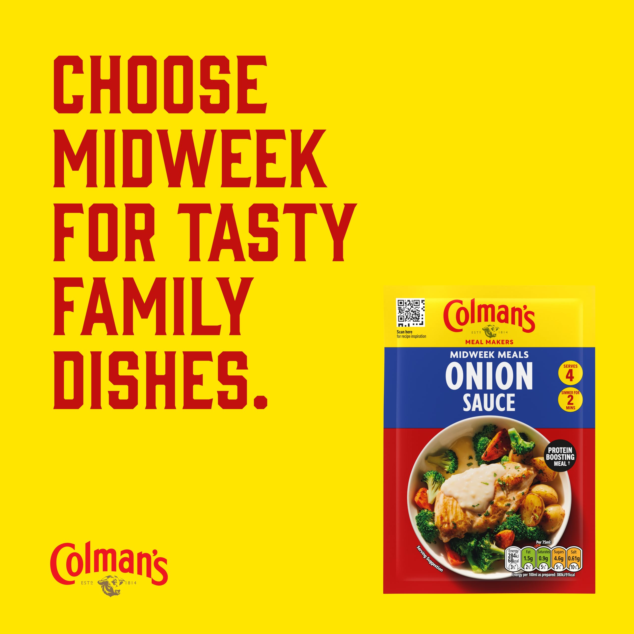 Colman's Midweek Meals Onion Sauce Mix with Herbs & Spices | 35g Sachet 3