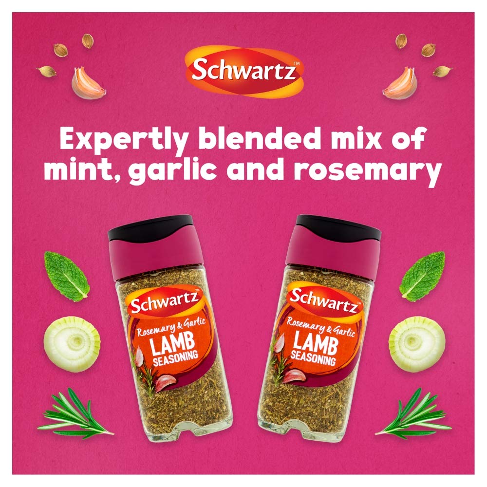 Schwartz Rosemary and Garlic Lamb Seasoning 38g Jar - Pack of 6 4