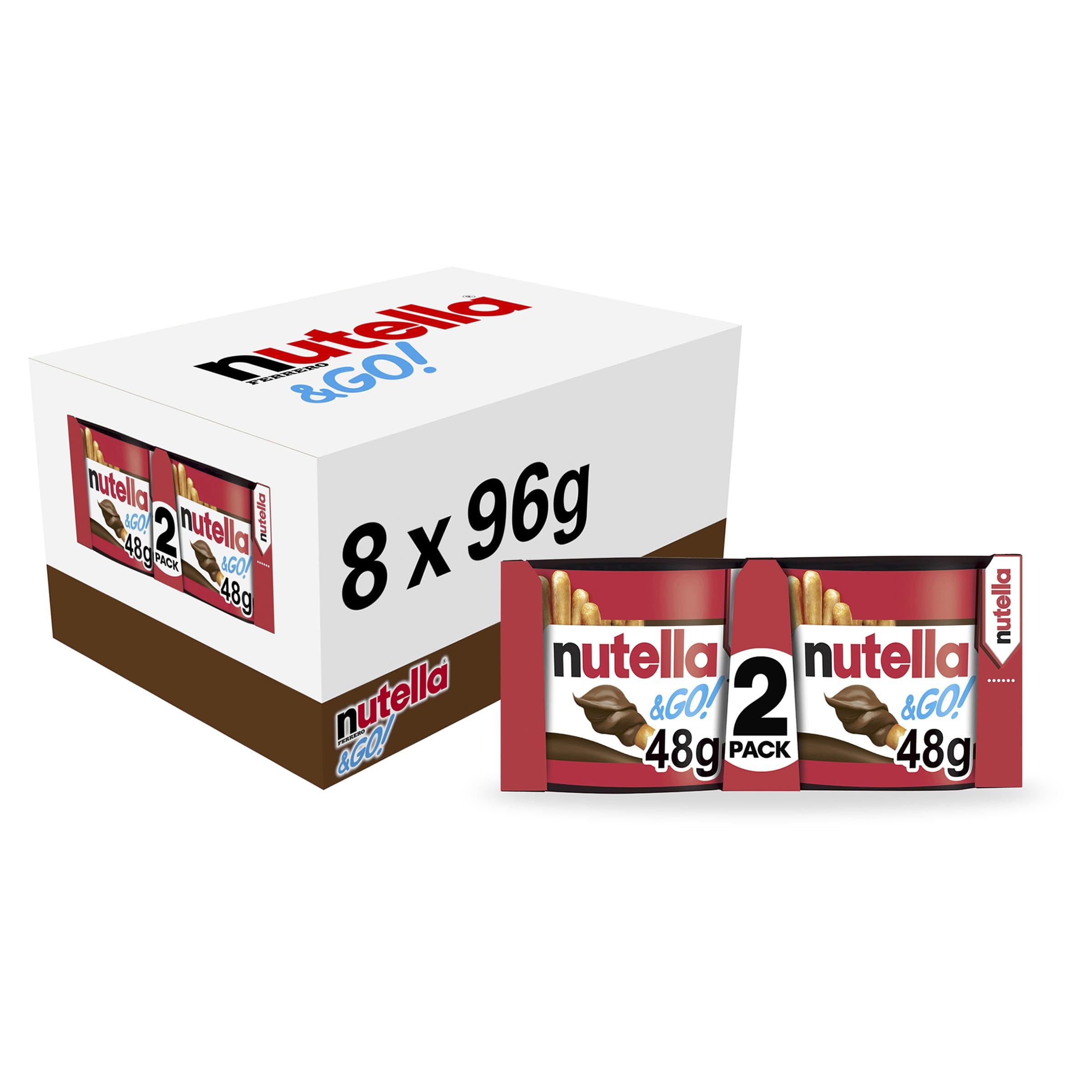 Nutella Chocolate Hazelnut Spread with Breadsticks Snack Pack - 96g 1