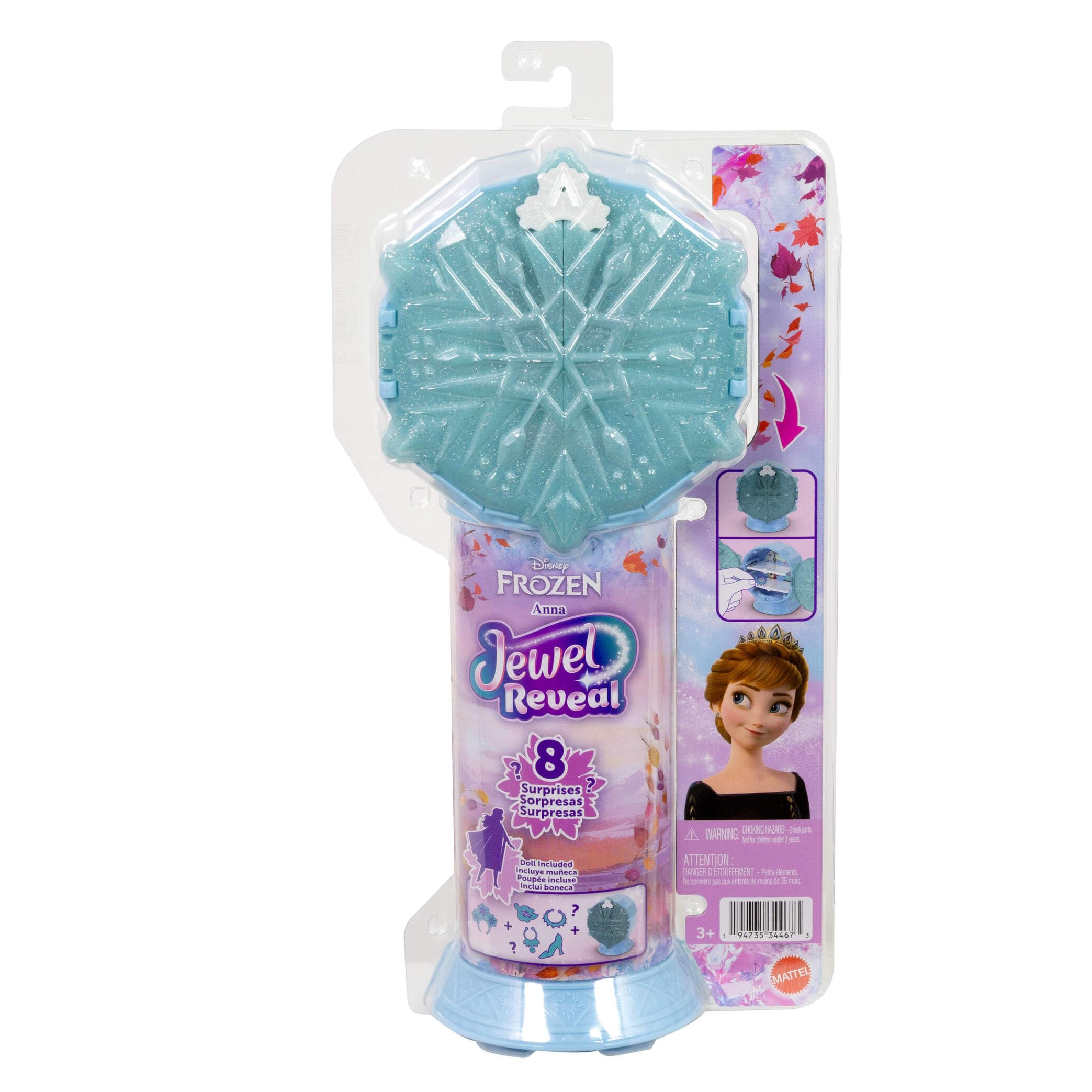 Mattel Disney Frozen Anna Fashion Doll with 8 Surprises, 12.5 inches, Multicolor 6