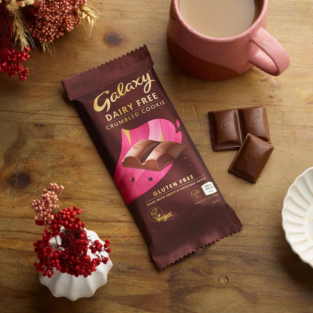 GALAXY Milchfreier Schokoriegel – Streuselkeks, Vegane Haselnuss &amp; Kakao, 90g 4