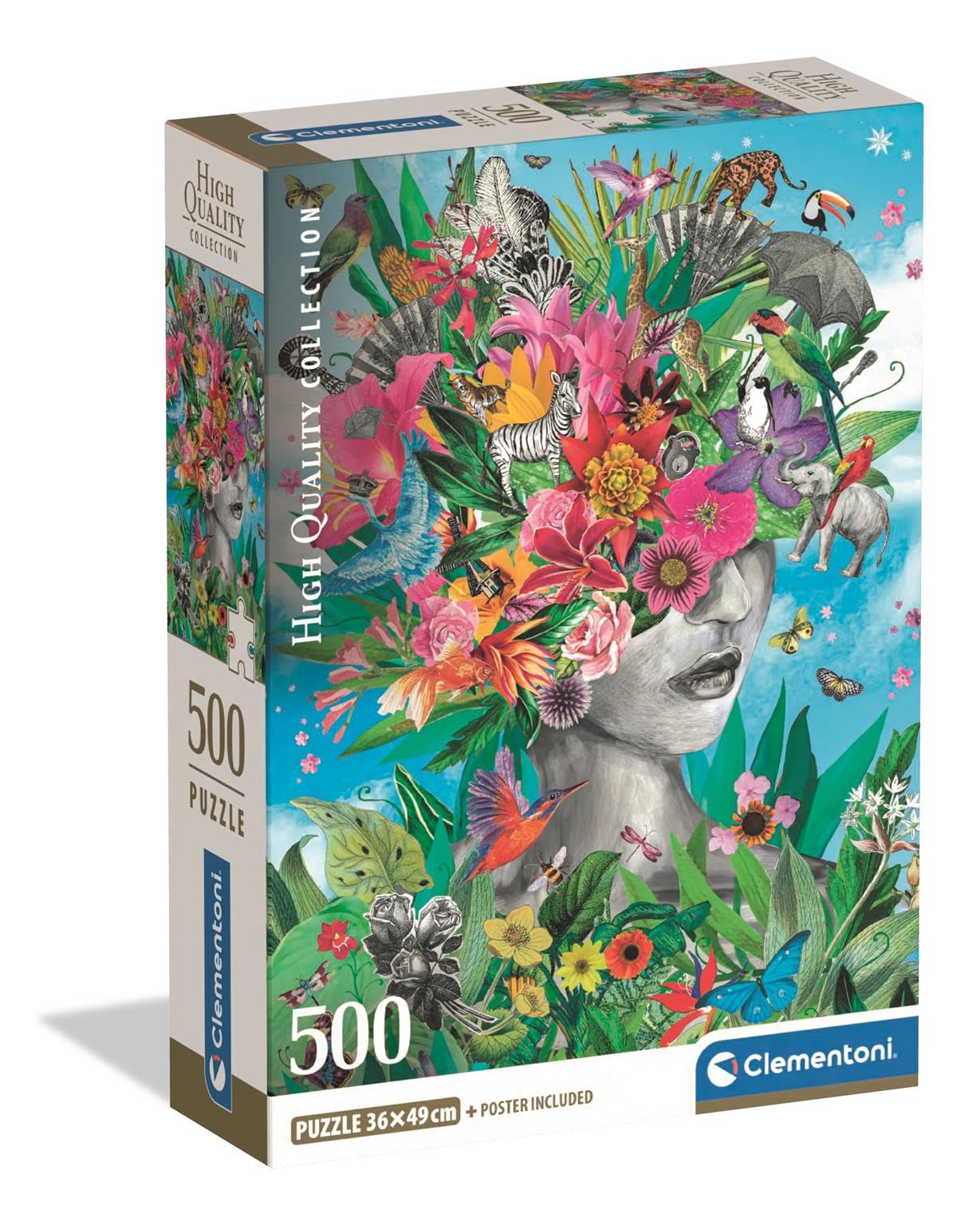 Clementoni Jigsaw Puzzle 500 Pieces Head in the Jungle | 49 x 36 cm | Adult