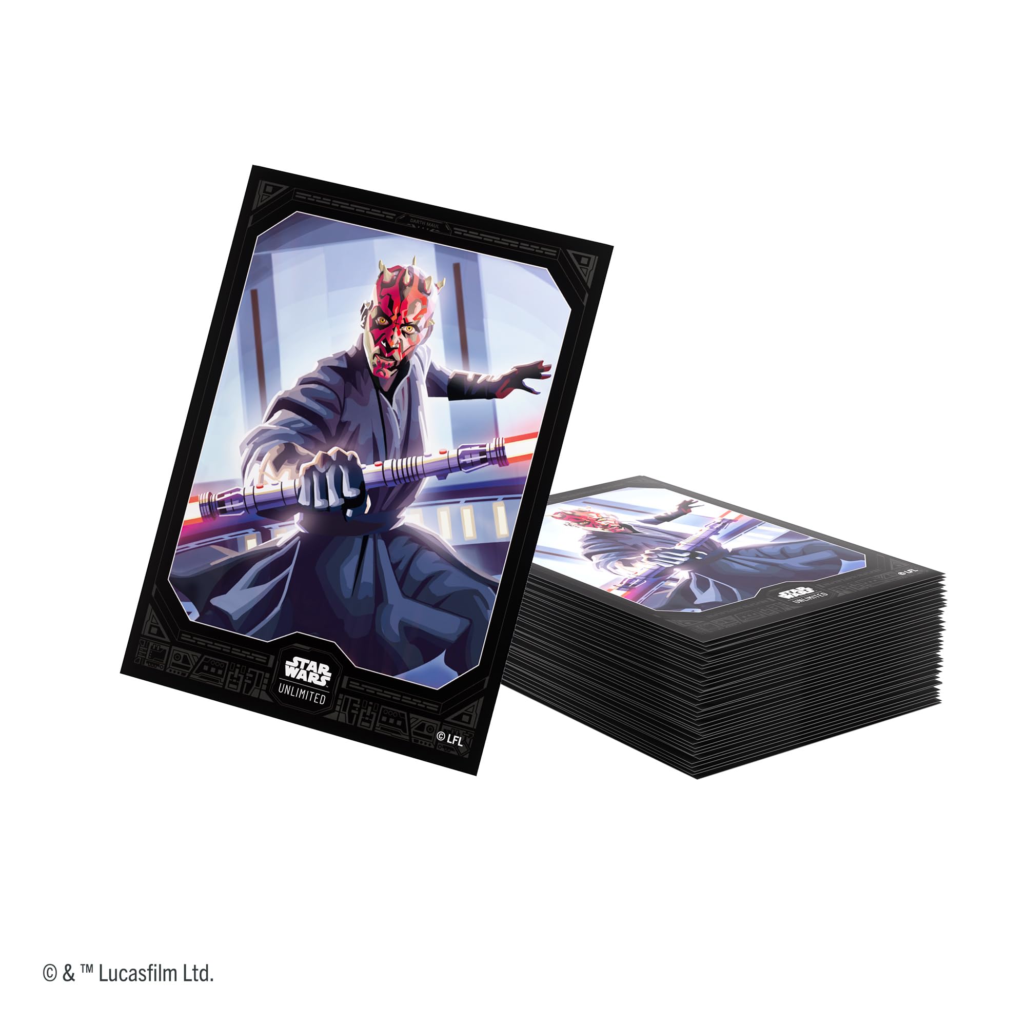 Gamegenic Star Wars: Unlimited Premium Art Sleeves Set 5 - Darth Maul | 62 Sleeves Total