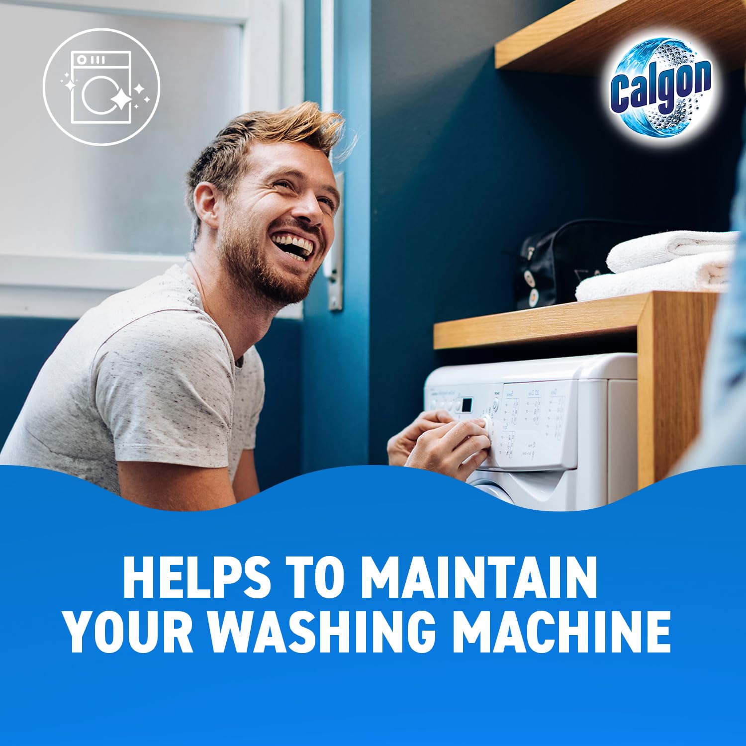 Calgon 4-in-1 Washing Machine Cleaner and Water Softener Tablets - Lemon Scent, 15 Count 5