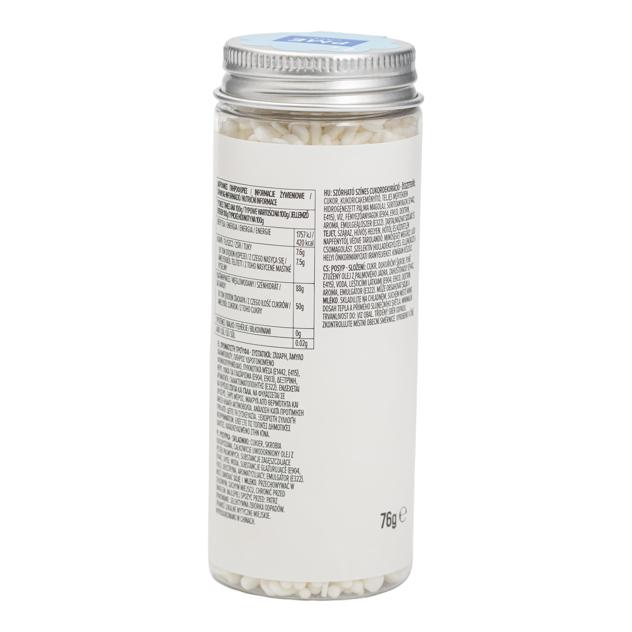 PME Cake Sprinkle Mix - White Decorative Sprinkles | 76g / 2.68oz