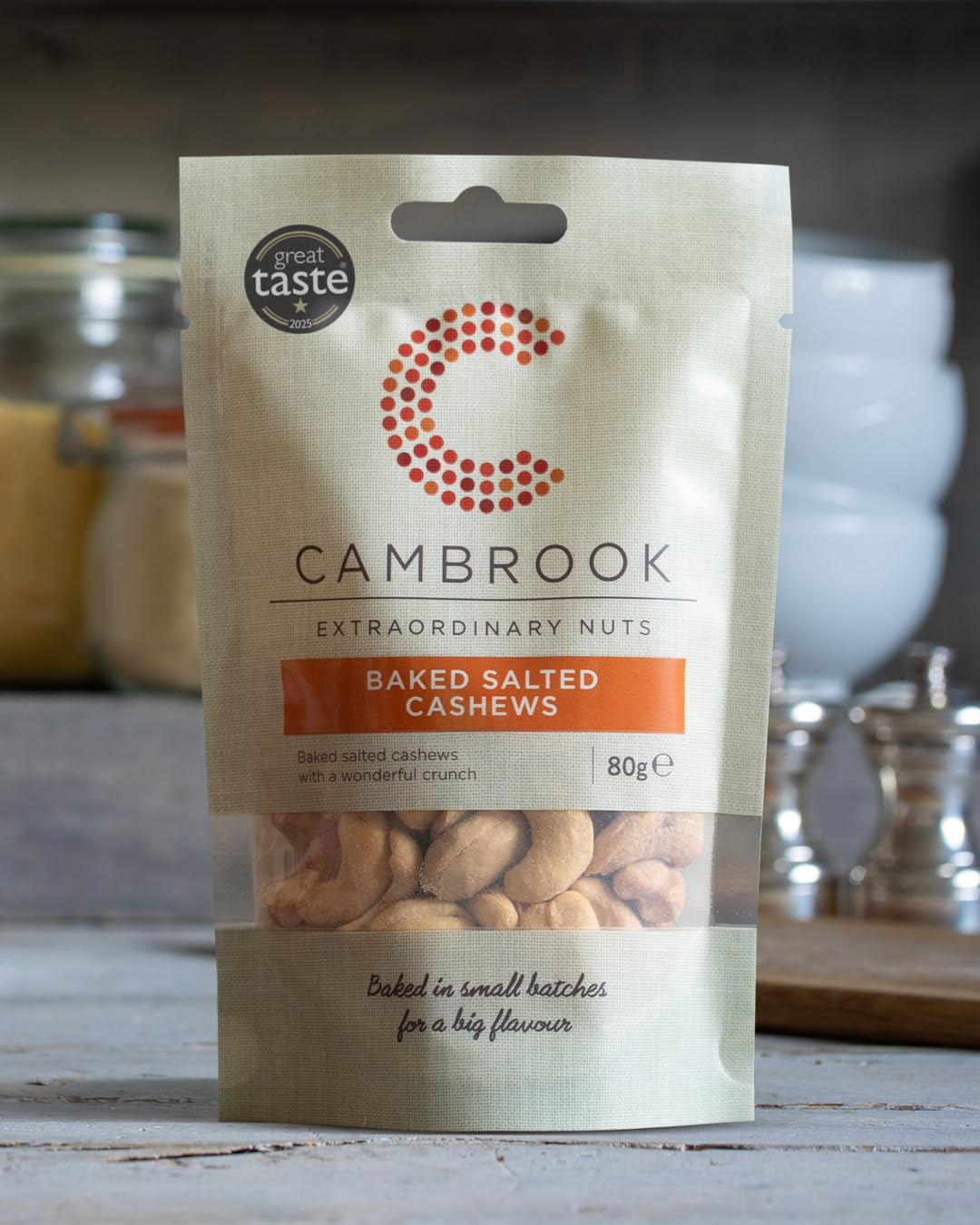 C Cambrook Extraordinary Nuts Baked & Salted Cashews - Baked in Sunflower Oil | 80g Bag | Vegan Friendly 3