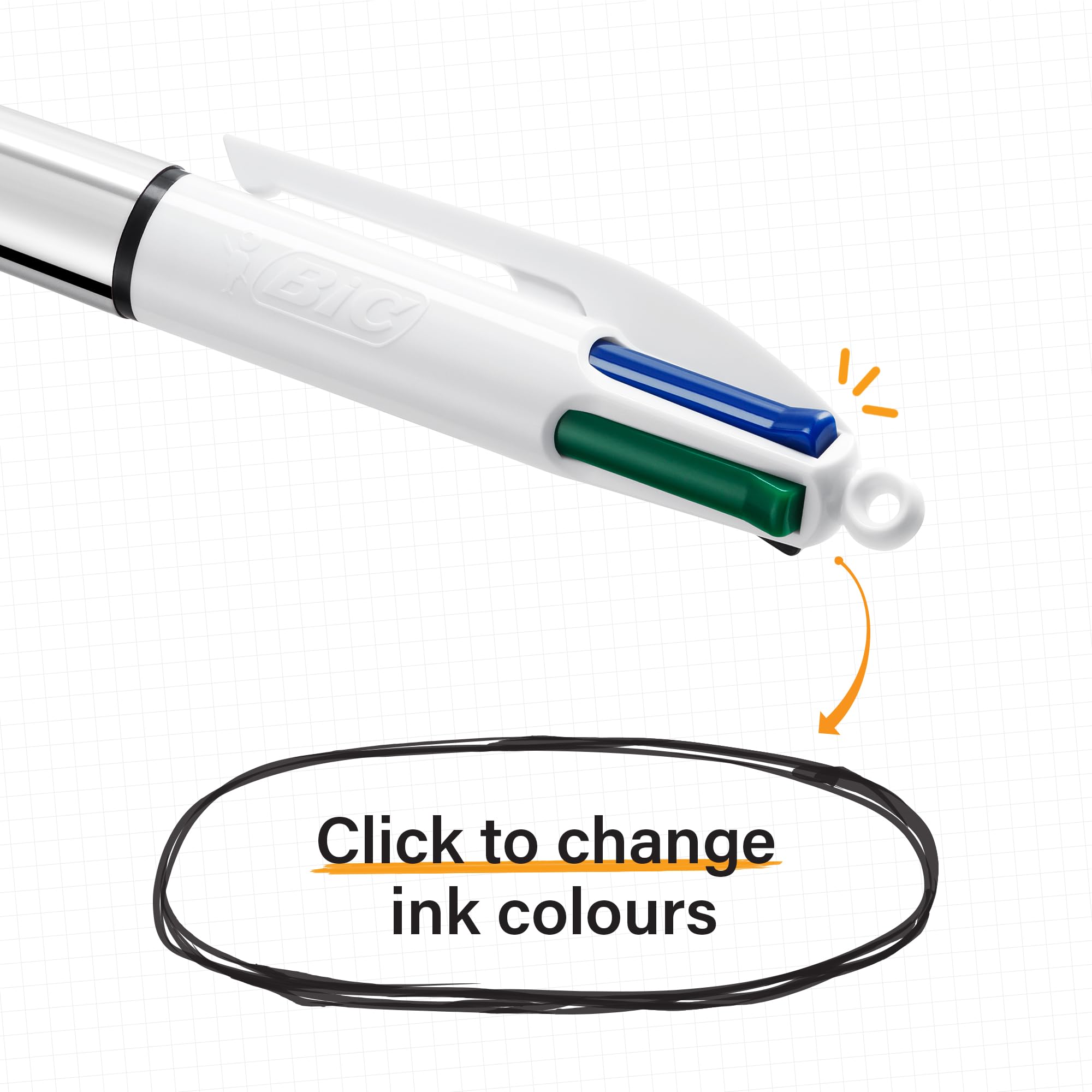 BIC 4 Colours Rose Gold Pen - Pack of 5 Multi-Colour Ballpoint Pens | 1.0mm Tip | Retractable 7