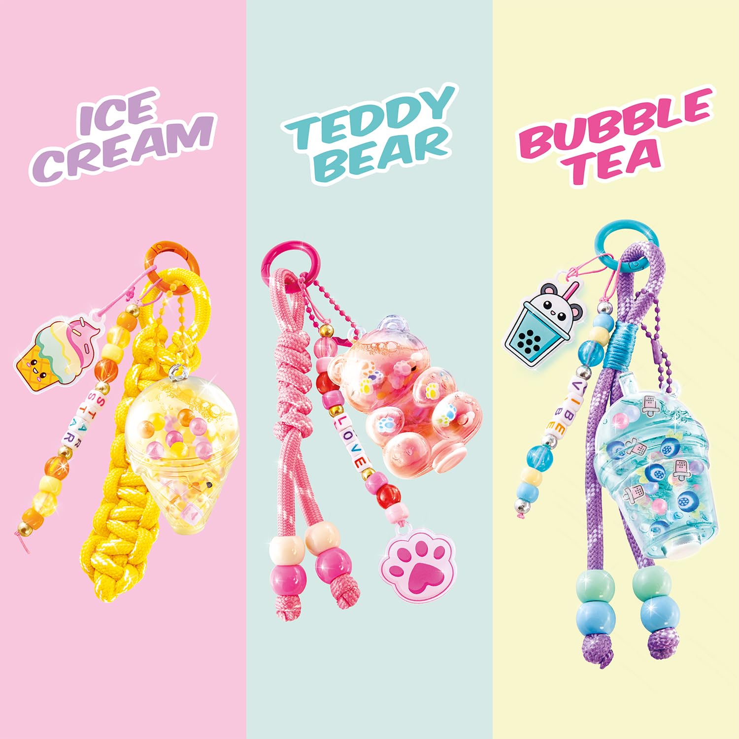 Canal Toys Style 4 Ever DIY Keychain Set | Paracord Braiding & Aqua Charms | Ages 6+ 3