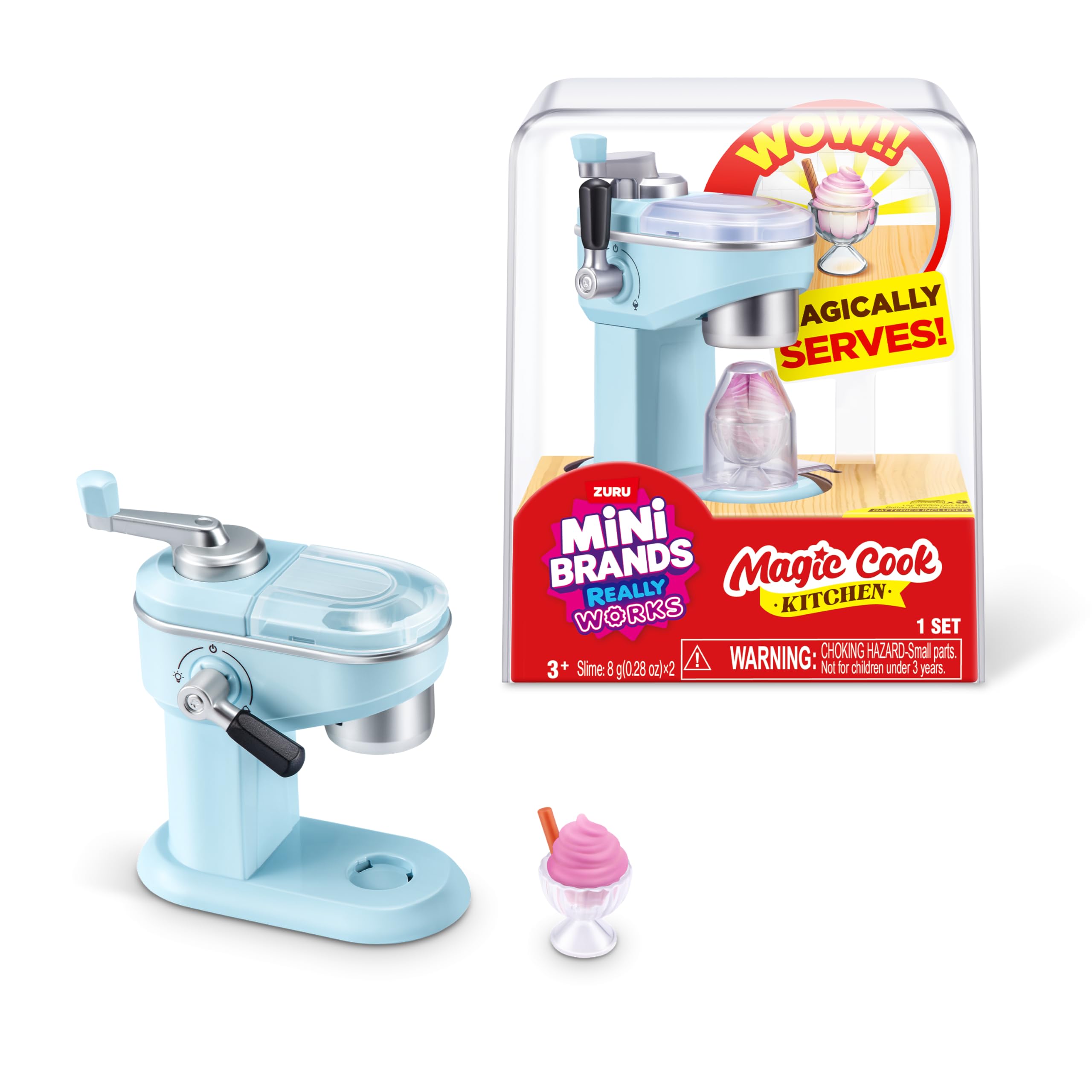 Mini Brands Really Works Magic Cook Kitchen Capsule - Ice-cream Maker | Working UV Light | Ages 3+