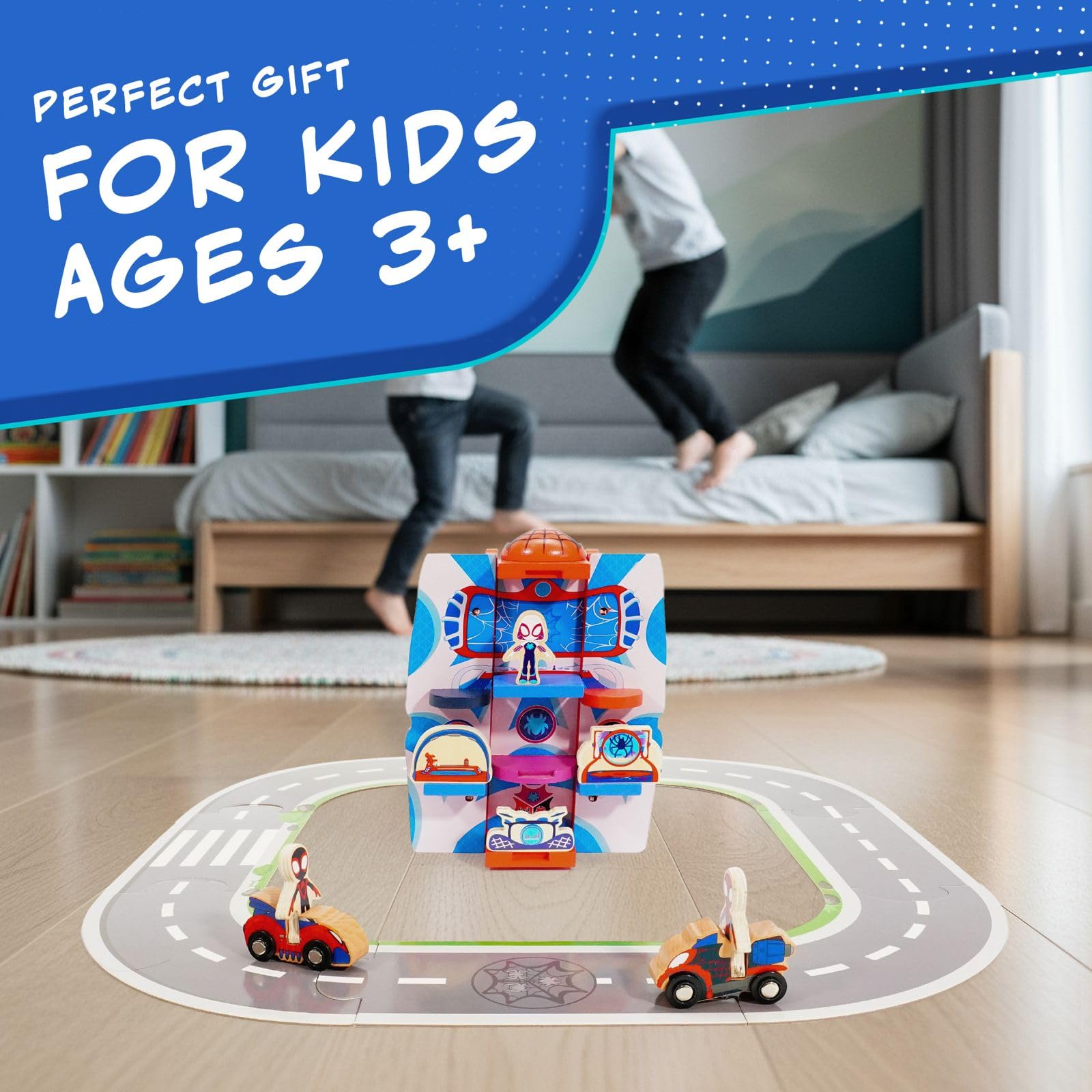 Marvel Spidey and His Amazing Friends Transforming Vehicle Playset - 17 Pieces | Ages 3+ 7