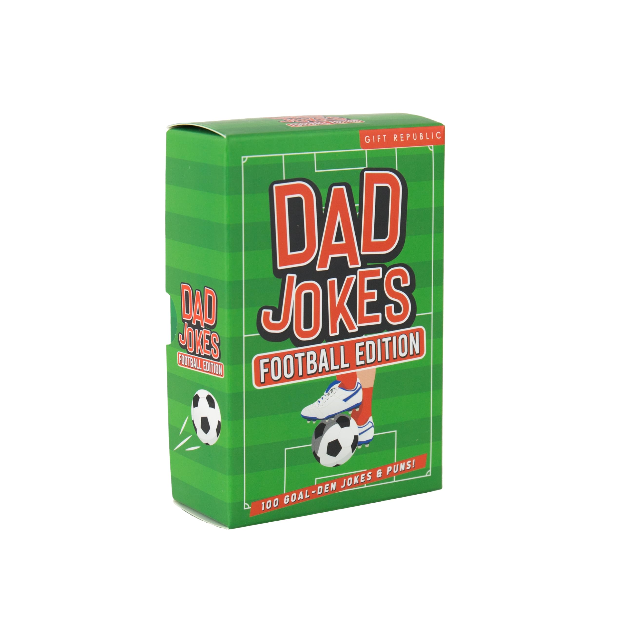 Gift Republic Football Dad Jokes Card Pack | 100 Football-Themed Jokes | Portable Travel Game