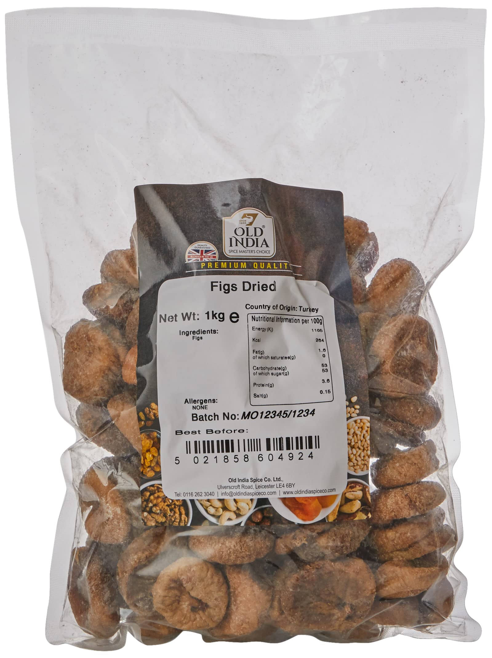 Old India Dried Figs - 1 kg Natural & Additive Free | Up to 2 Year Shelf Life 1